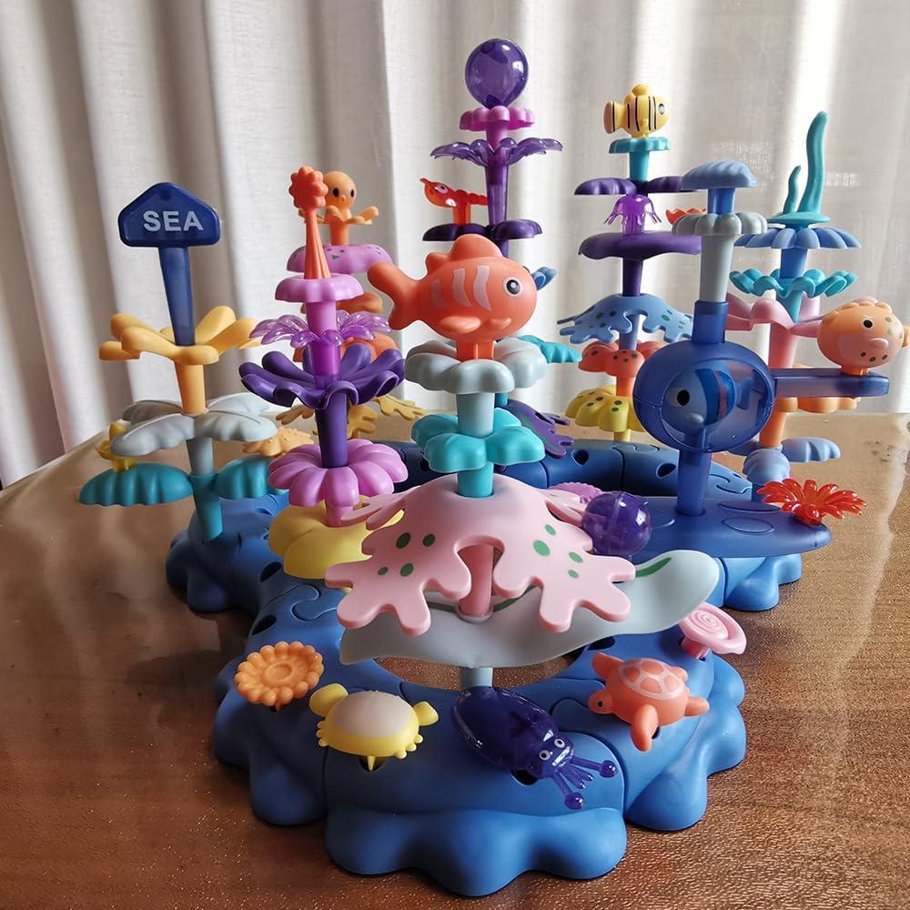 Juguete de Coral Oceánico PDVDL 76 Piezas para Niños 3-6 Años
