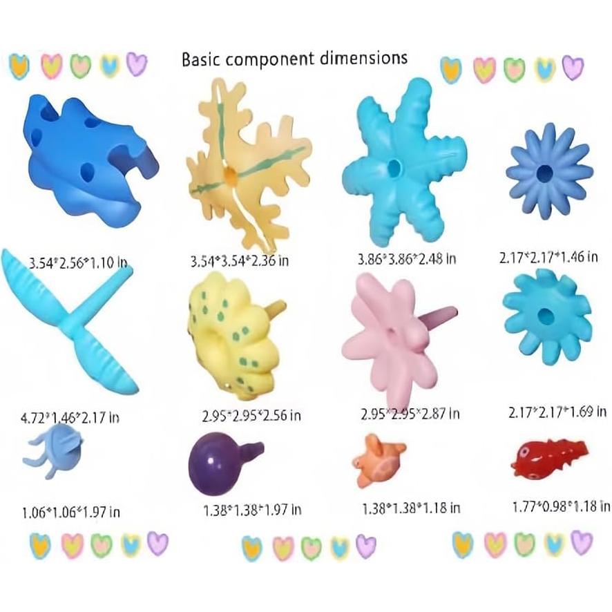 Juguete de Coral Oceánico PDVDL 76 Piezas para Niños 3-6 Años