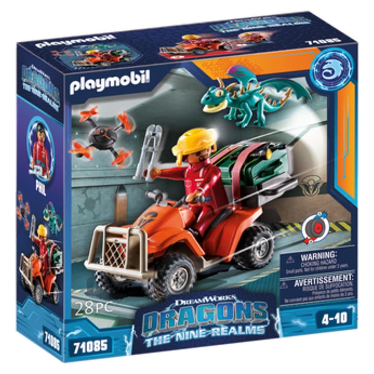 Set Playmobil Dragones Nueve Reinos Cuatrimoto Icaris