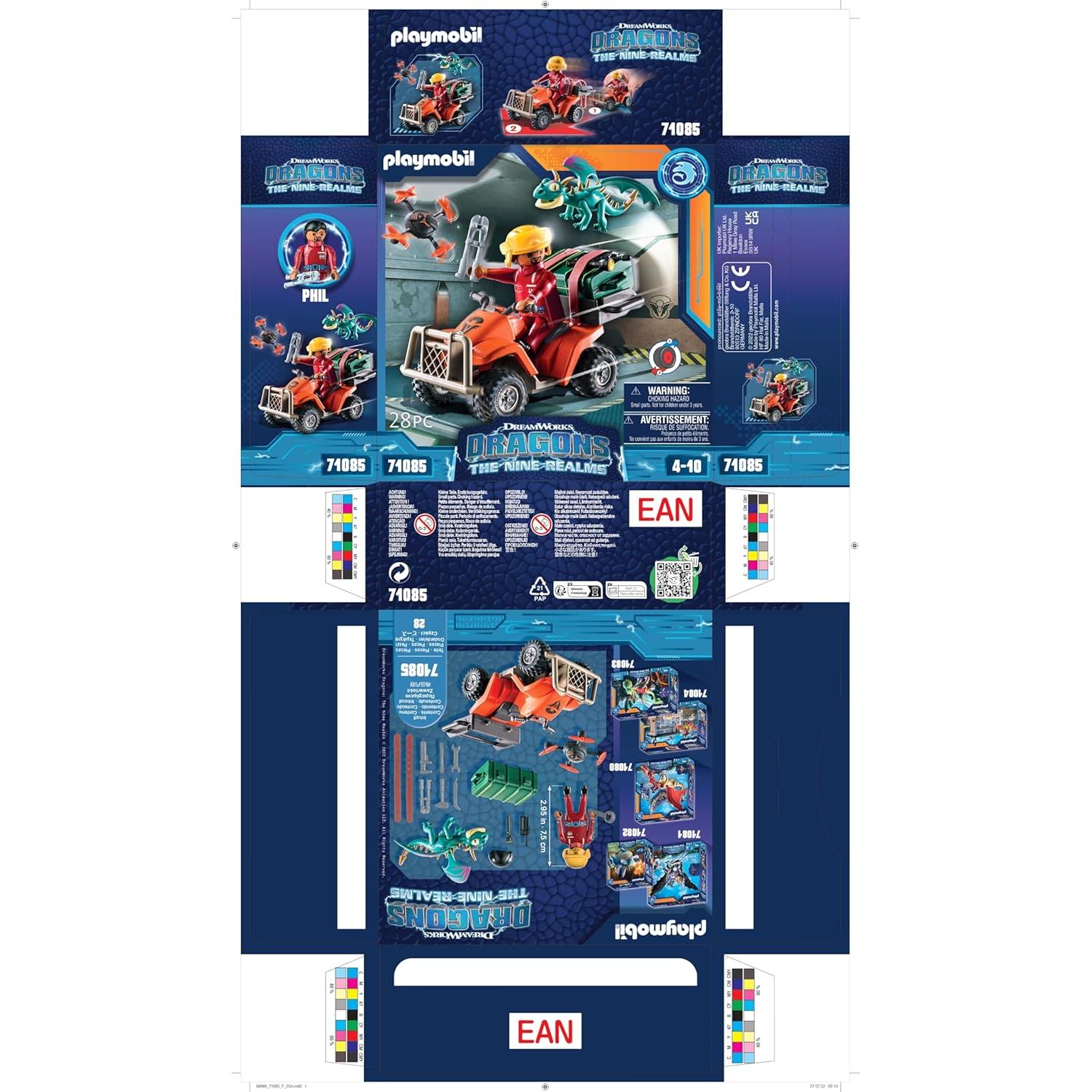 Set Playmobil Dragones Nueve Reinos Cuatrimoto Icaris