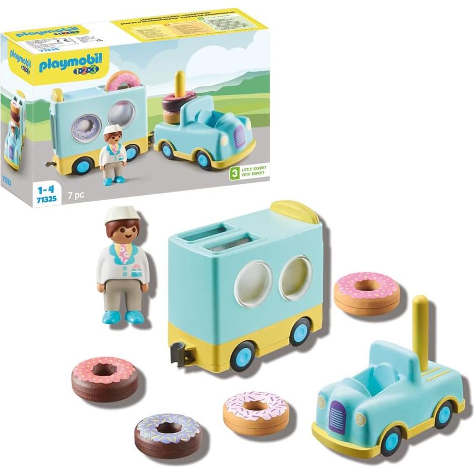 Camión de Donuts Loco Playmobil 1.2.3 - Apilable y Clasificable