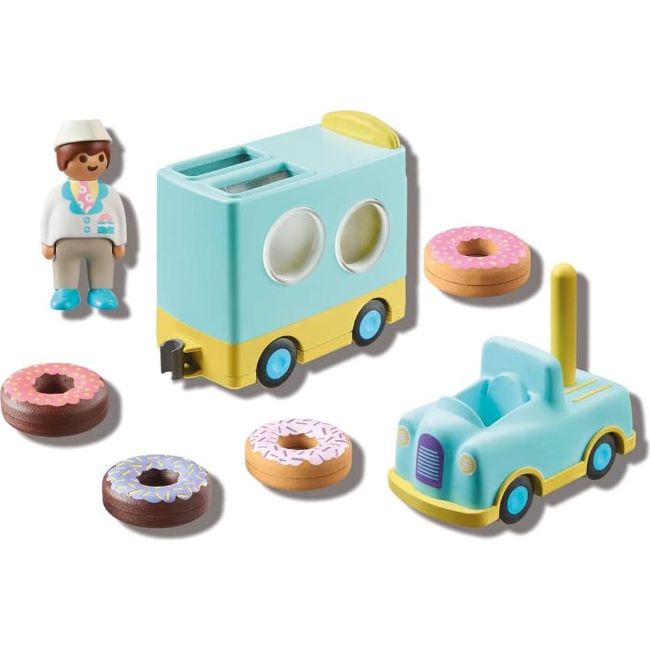 Camión de Donuts Loco Playmobil 1.2.3 - Apilable y Clasificable