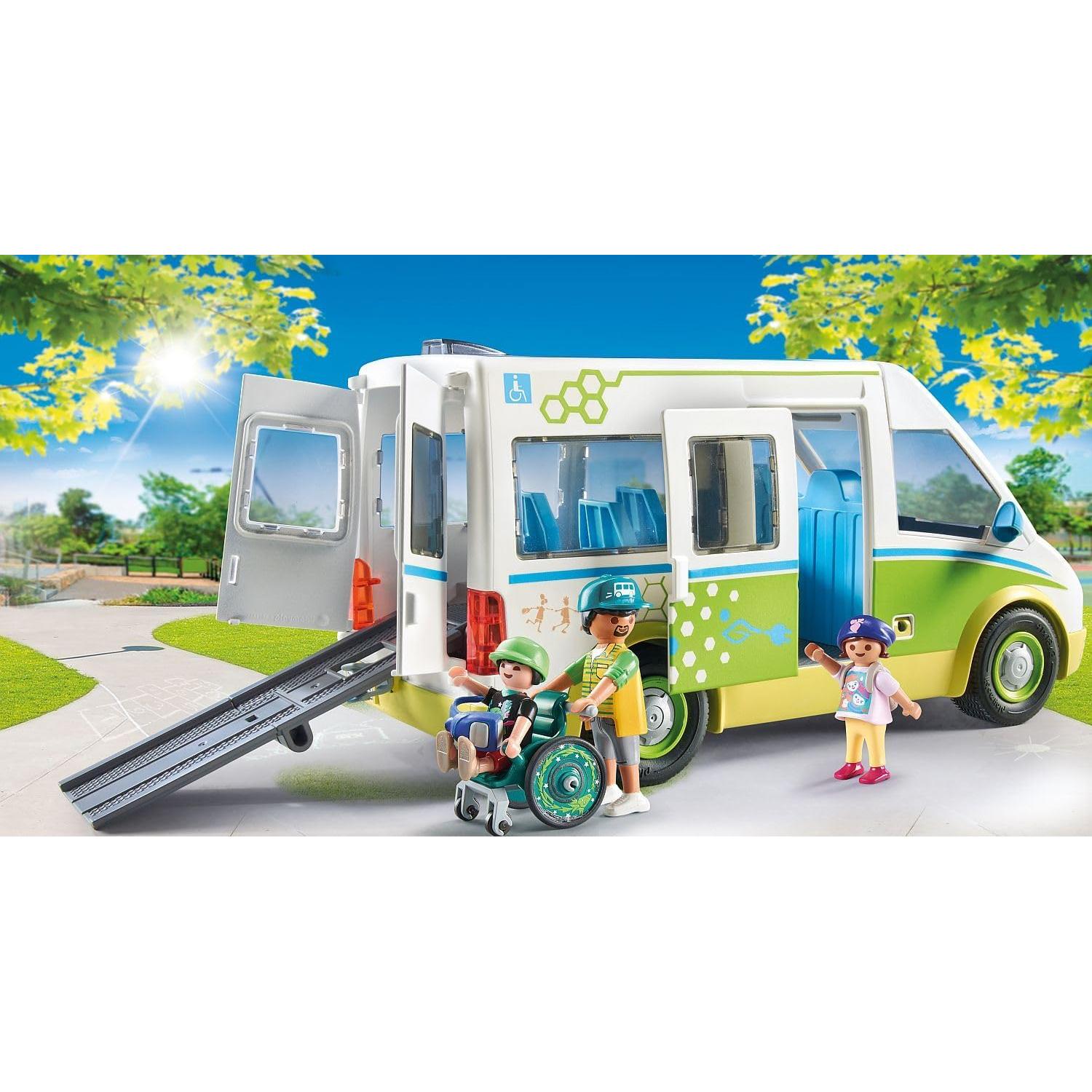 Autobús Escolar Playmobil 71329 con Rampa Accesible