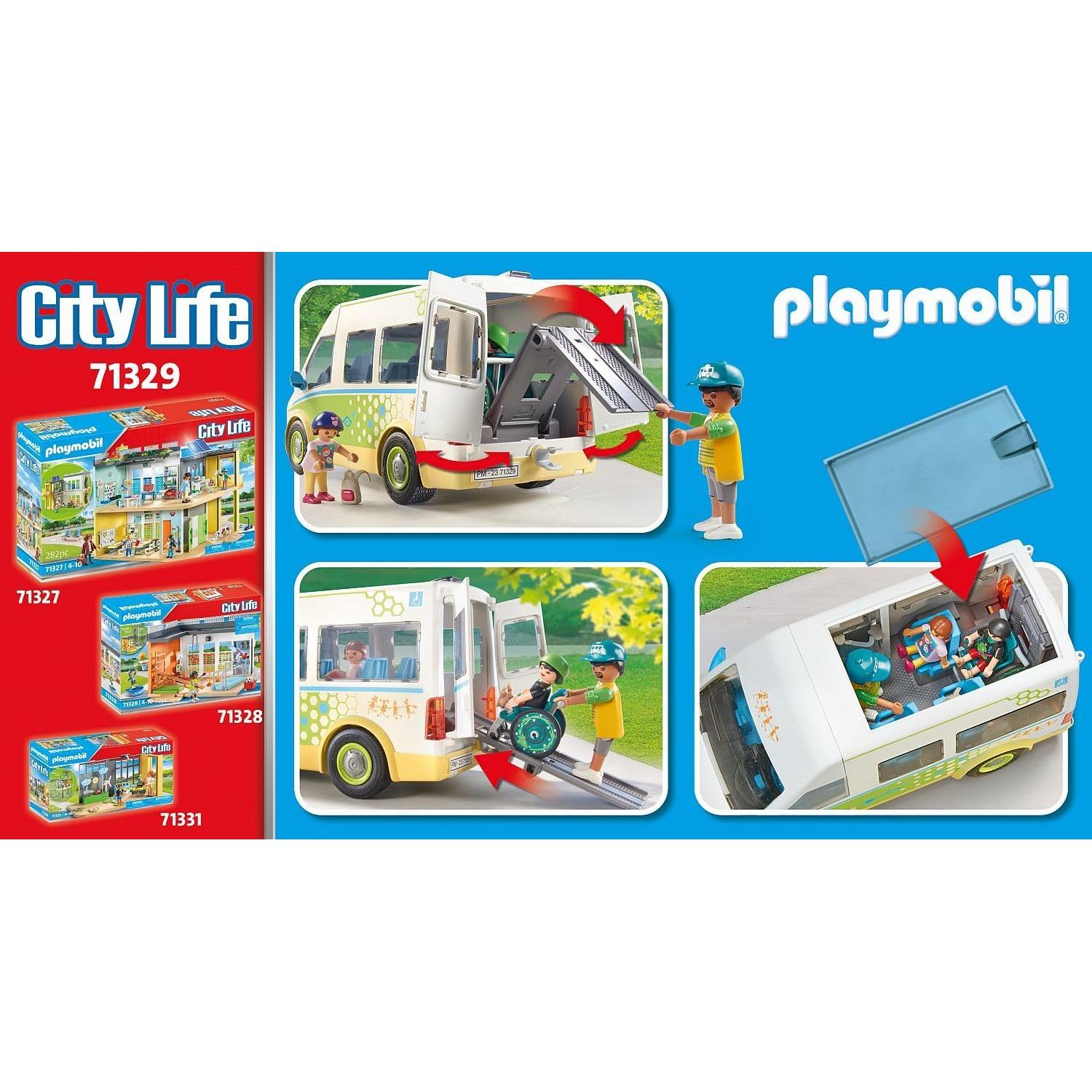 Autobús Escolar Playmobil 71329 con Rampa Accesible