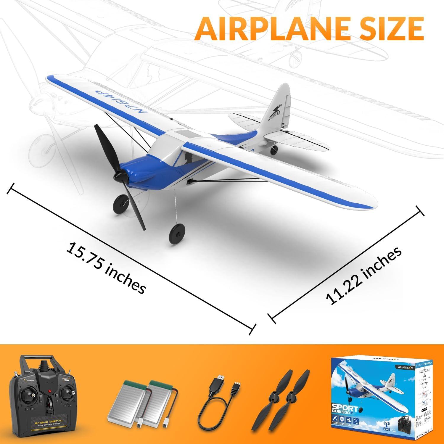 Avión RC Entrenador EXHOBBY Sport Cub 500mm Azul