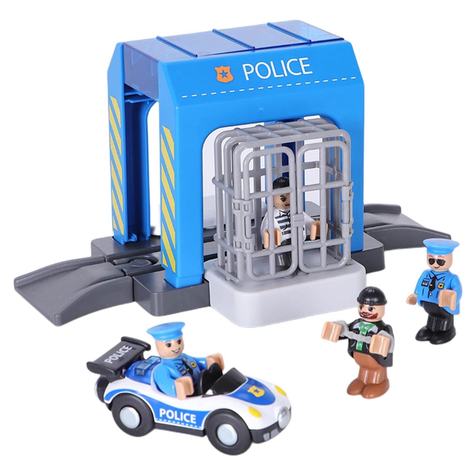 Conjunto de Juguete de Estación de Policía HANQIANN para Trenes