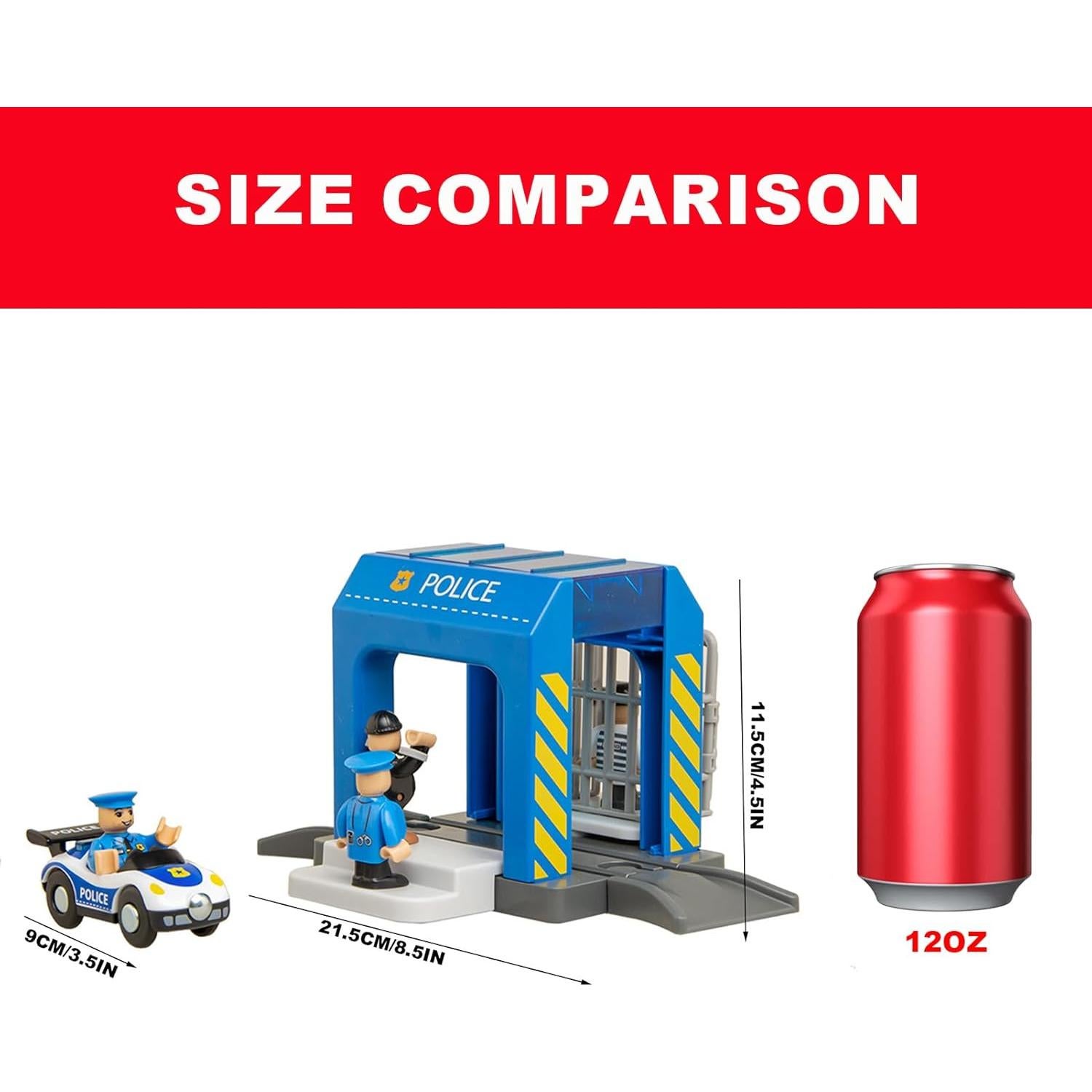 Conjunto de Juguete de Estación de Policía HANQIANN para Trenes