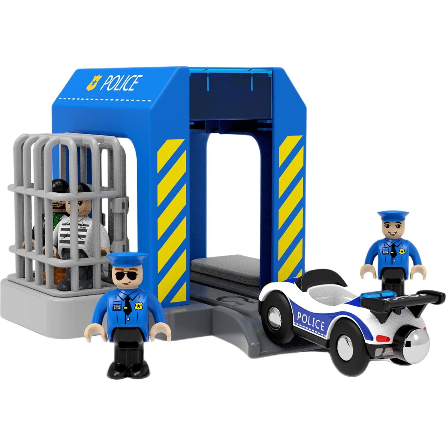 Conjunto de Juguete de Estación de Policía HANQIANN para Trenes