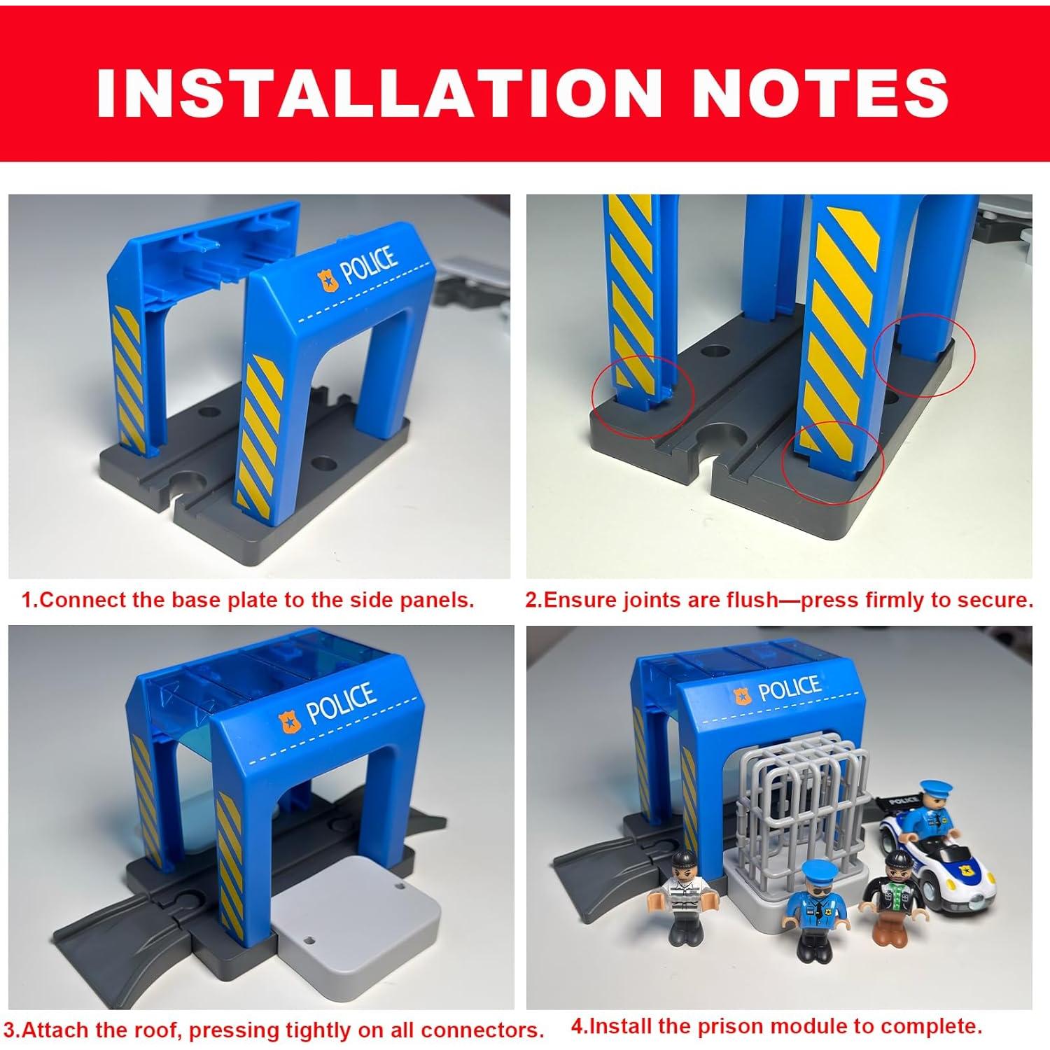 Conjunto de Juguete de Estación de Policía HANQIANN para Trenes