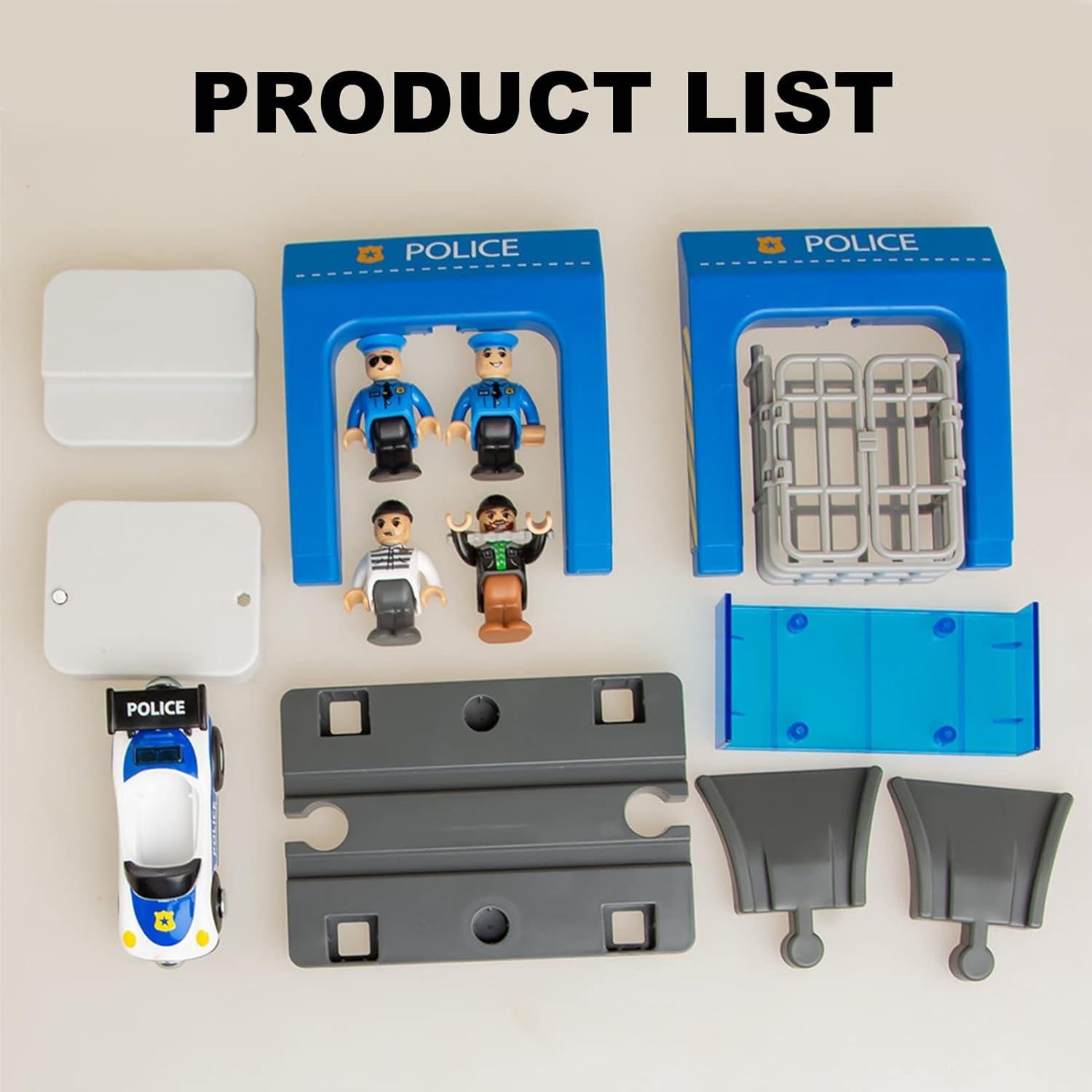 Conjunto de Juguete de Estación de Policía HANQIANN para Trenes