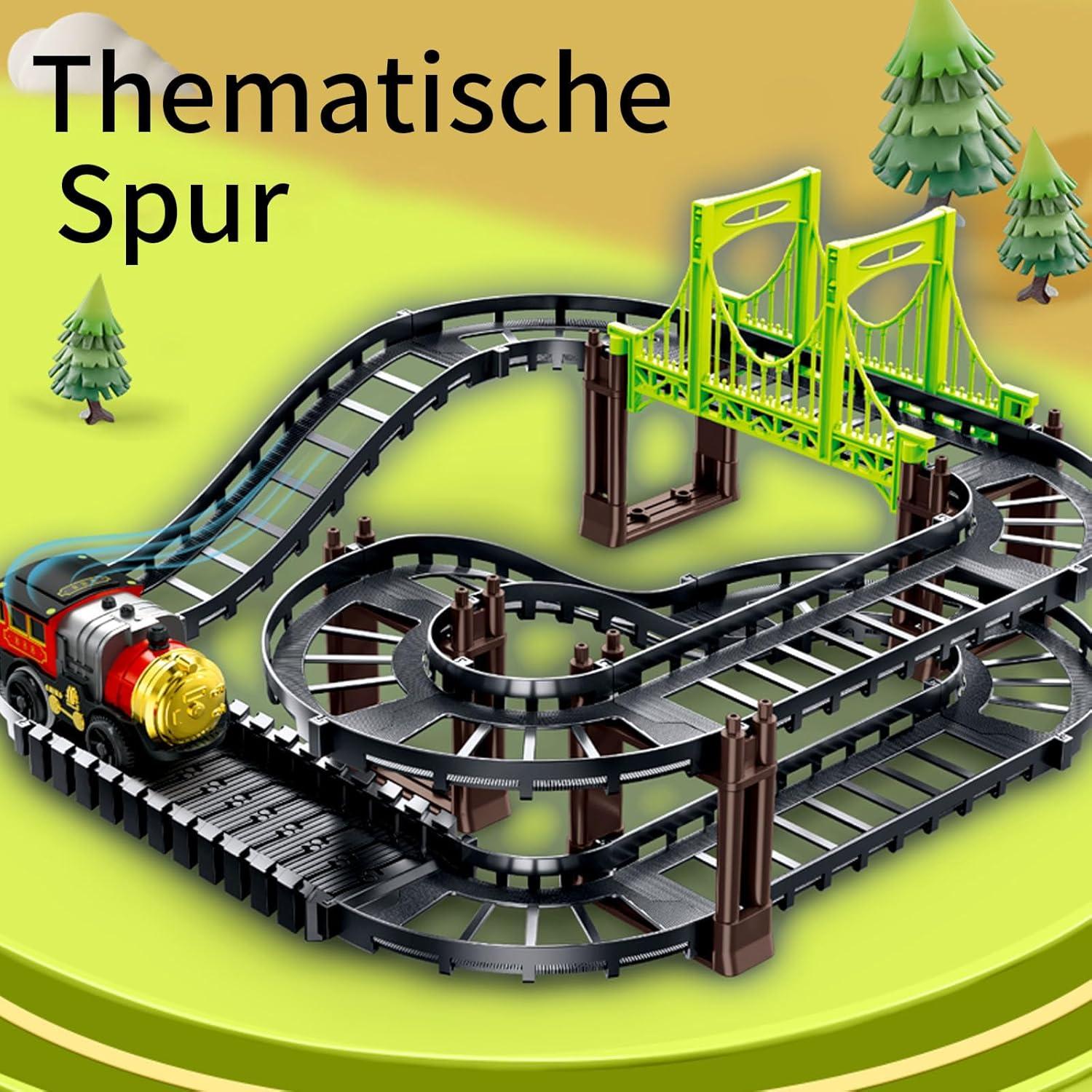 Juego de Vías de Tren Vintage Jiapin - 38 Piezas DIY