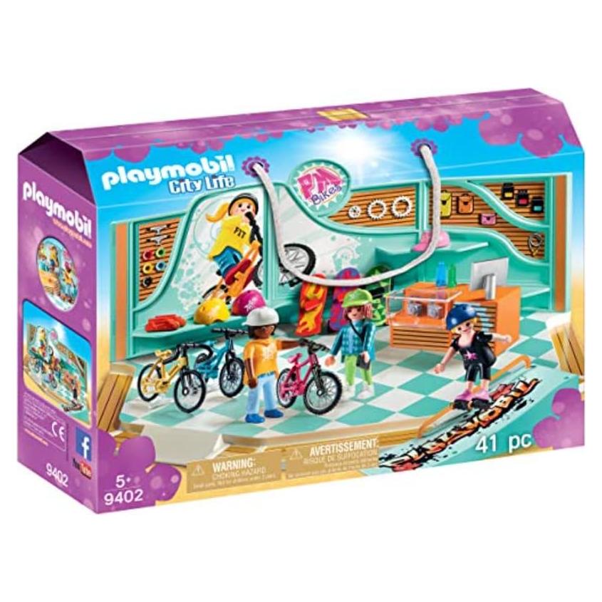 Tienda de Bicicletas y Patines Playmobil 9402 - 3 Figuras y Accesorios