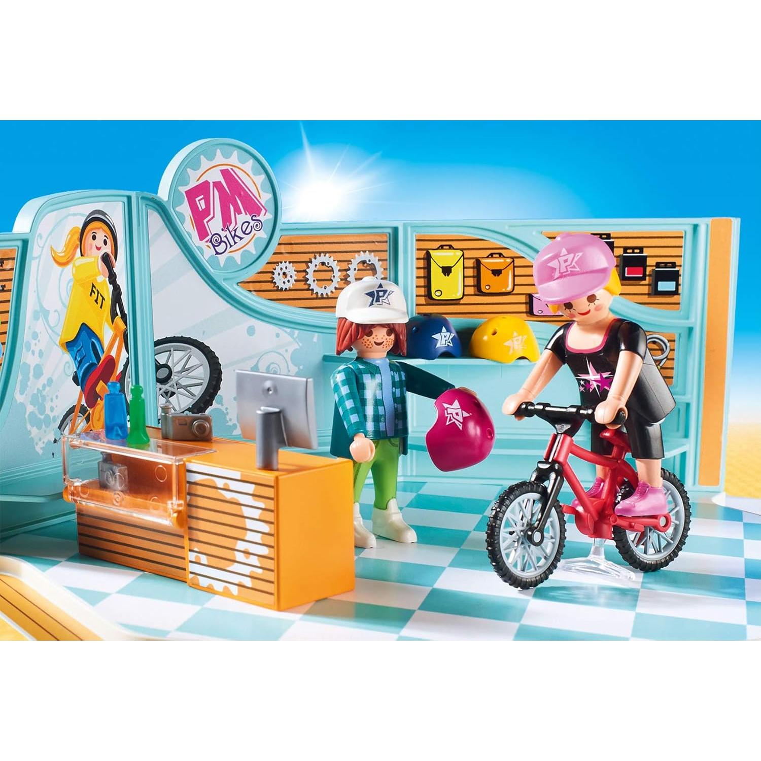 Tienda de Bicicletas y Patines Playmobil 9402 - 3 Figuras y Accesorios