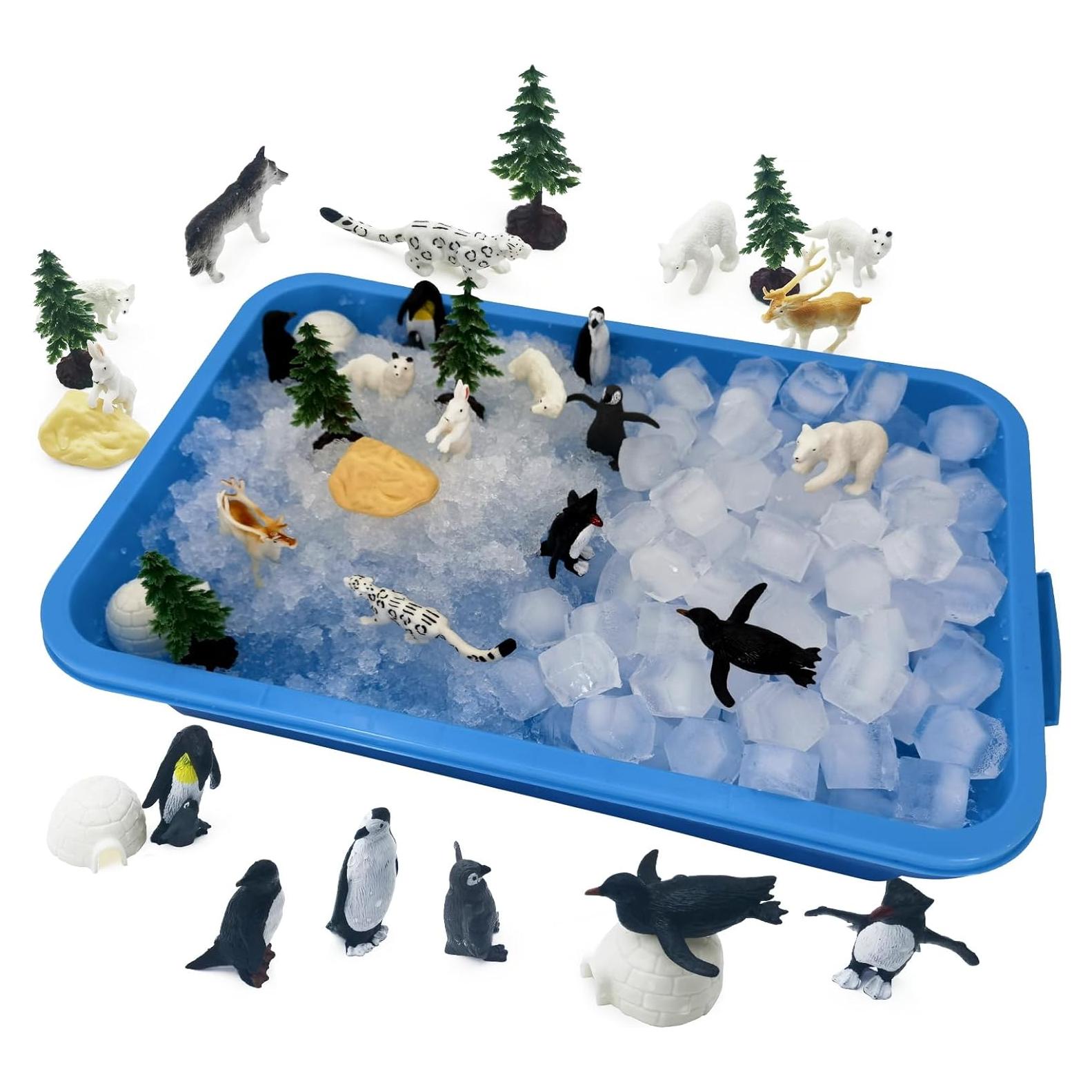 Bin Sensorial Ártico Yichushisu - 27 Piezas Animales de Invierno