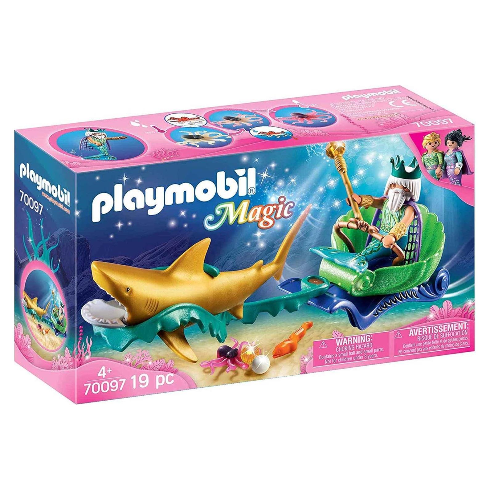 Rey de las Sirenas Playmobil 70097 con Carro de Tiburón