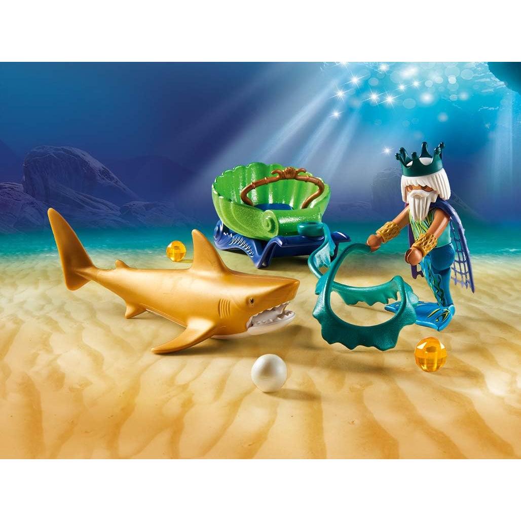 Rey de las Sirenas Playmobil 70097 con Carro de Tiburón
