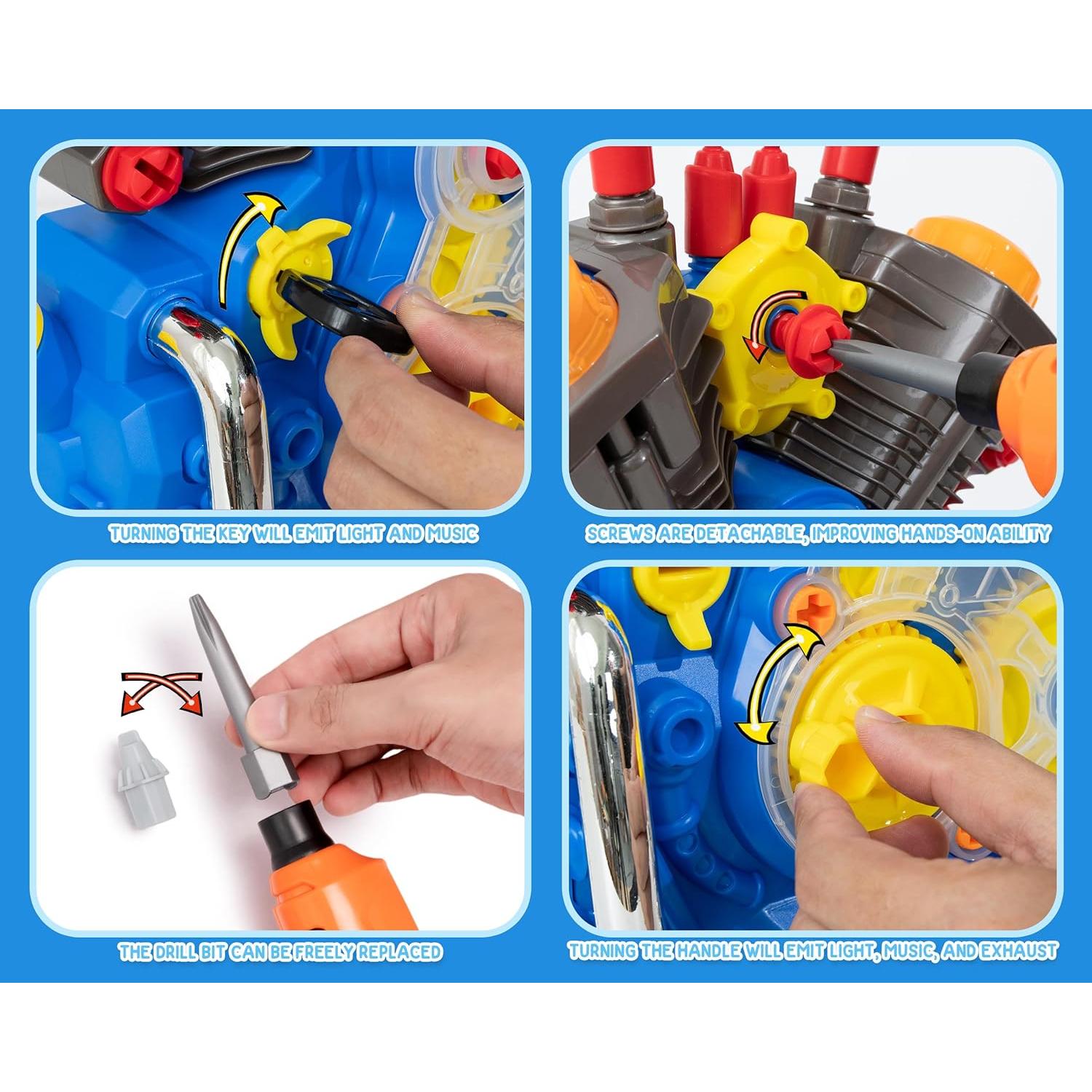 Kit de Construcción de Motor POFJOEQ 42 Piezas para Niños