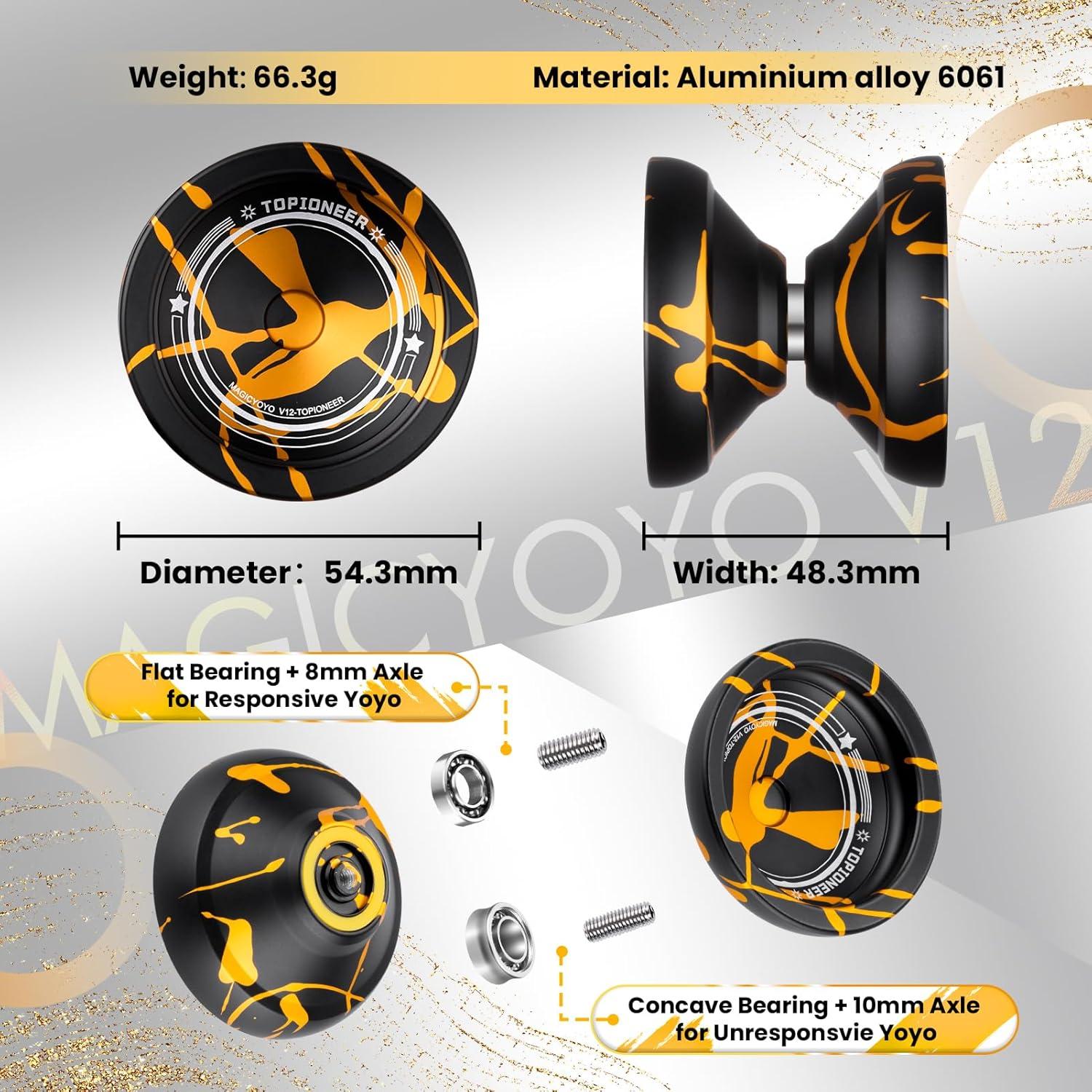 Yoyo Profesional MAGICYOYO V12 para Trucos con Dedo