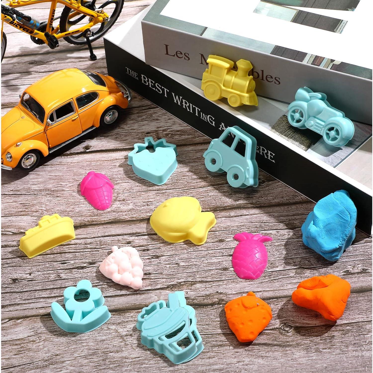 Set de 40 Herramientas de Plastilina HyDren - Cortadores Coloridos