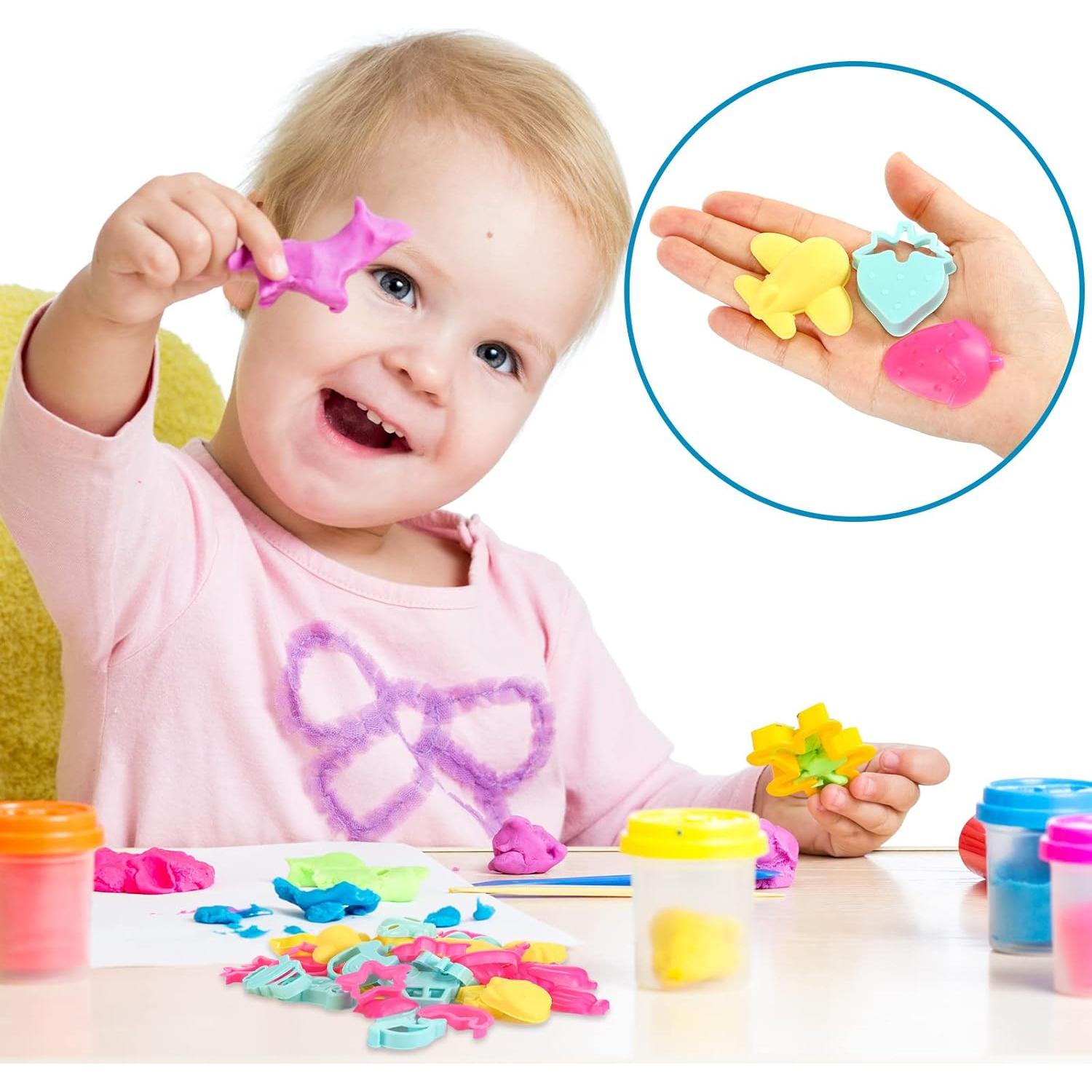 Set de 40 Herramientas de Plastilina HyDren - Cortadores Coloridos