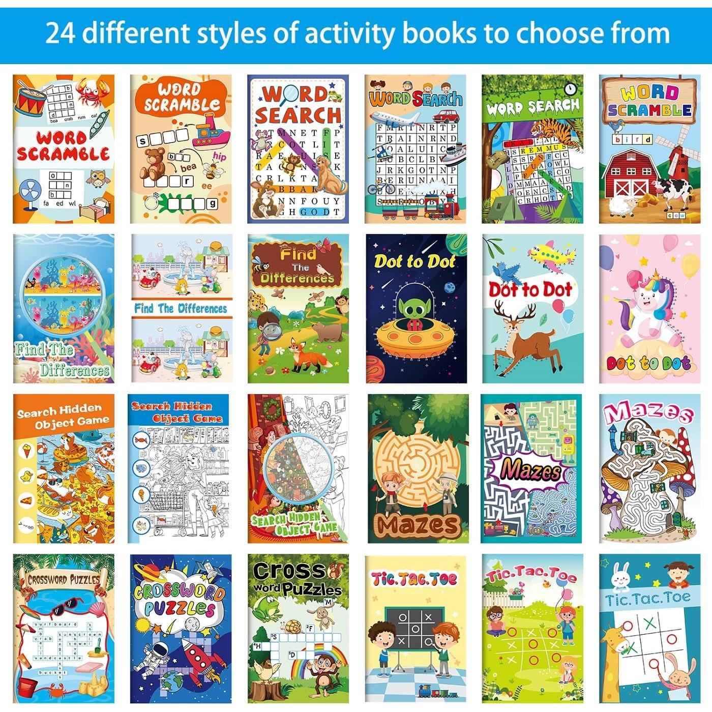 24 Mini Libros de Actividades Kalysky para Niños 4-12 Años
