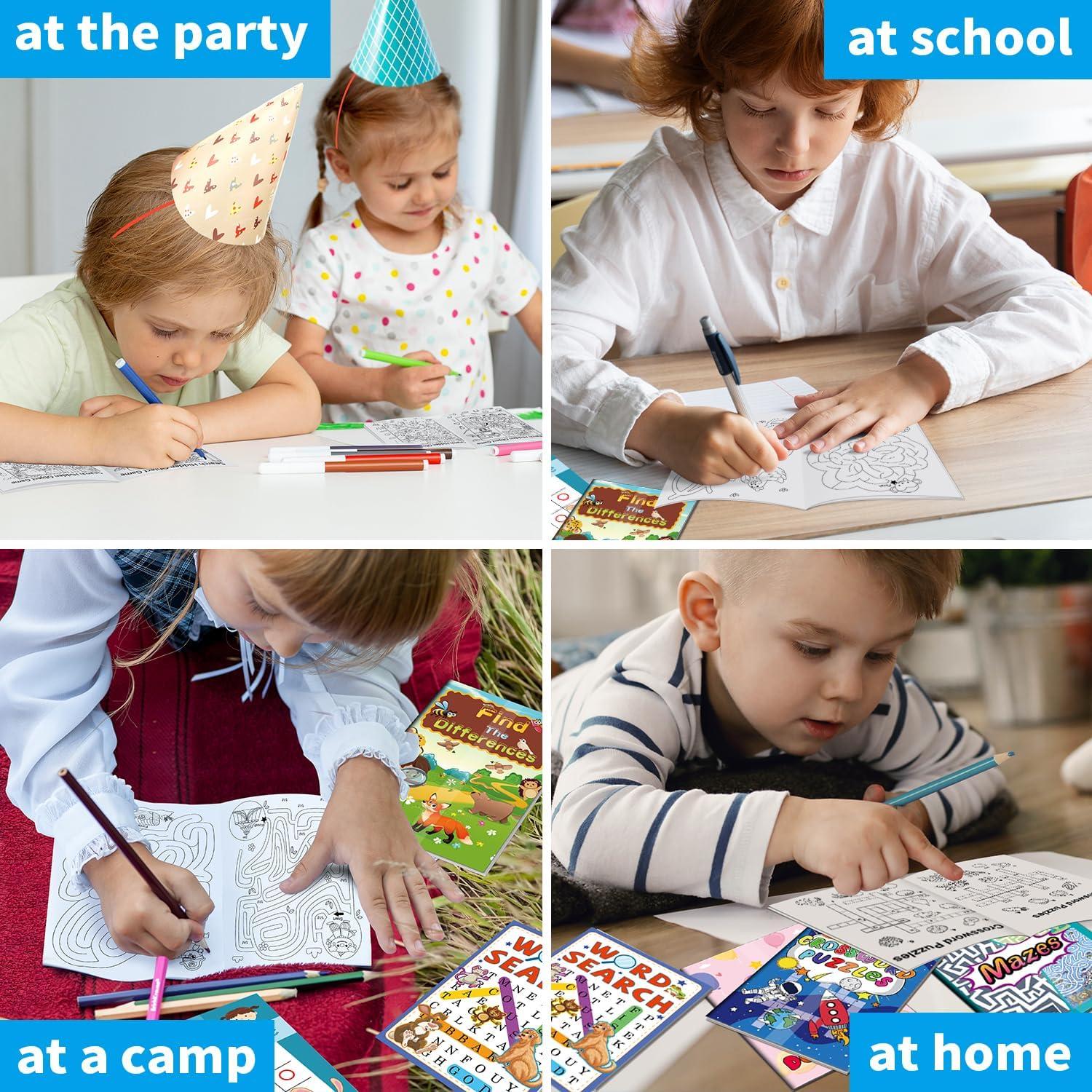 24 Mini Libros de Actividades Kalysky para Niños 4-12 Años