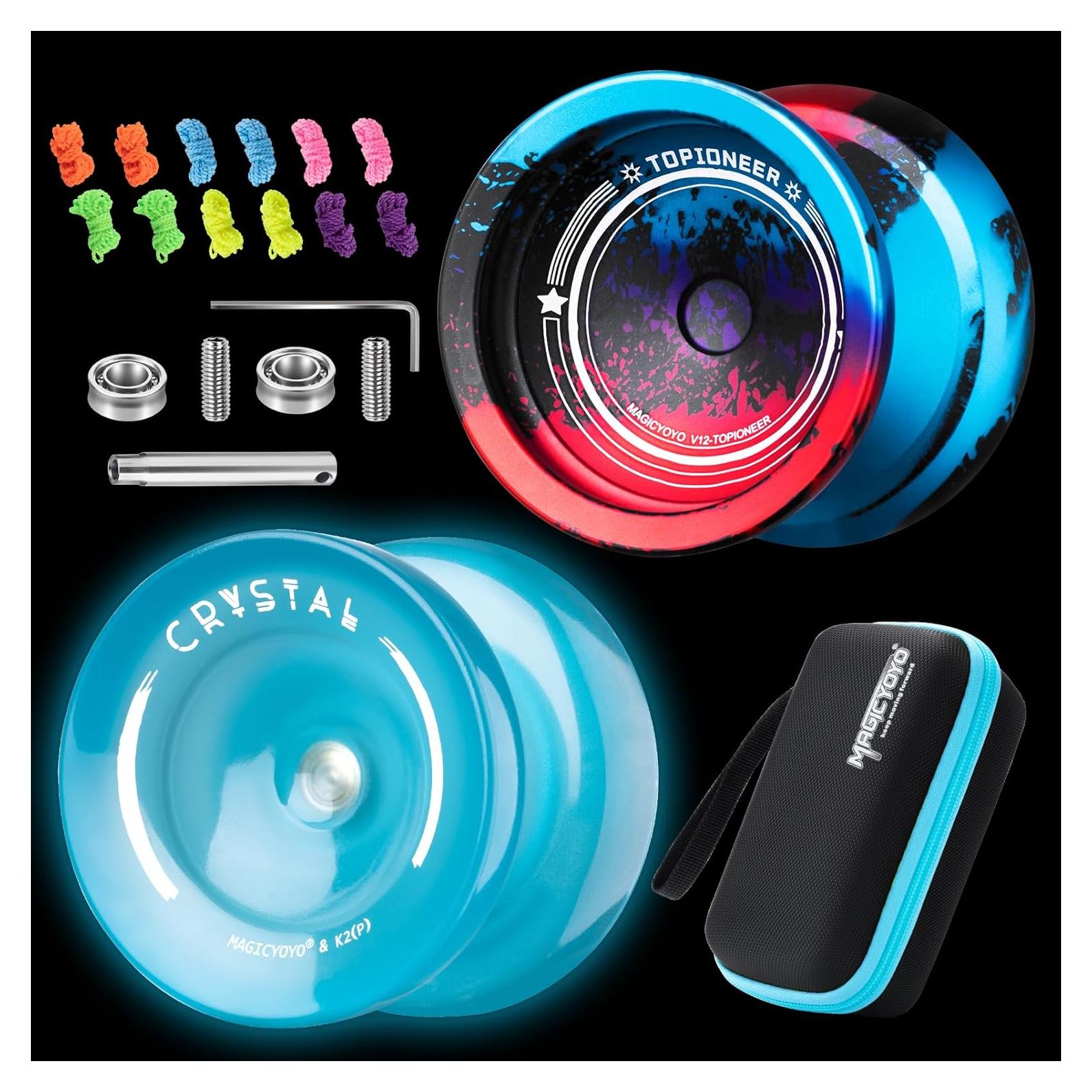 Yoyo Profesional MAGICYOYO V12 + K2 Fluorescente, 12 Cuerdas