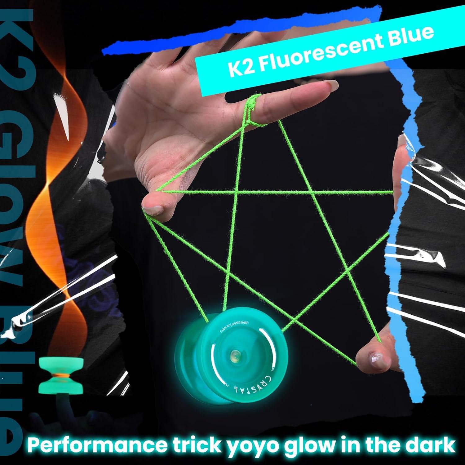 Yoyo Profesional MAGICYOYO V12 + K2 Fluorescente, 12 Cuerdas