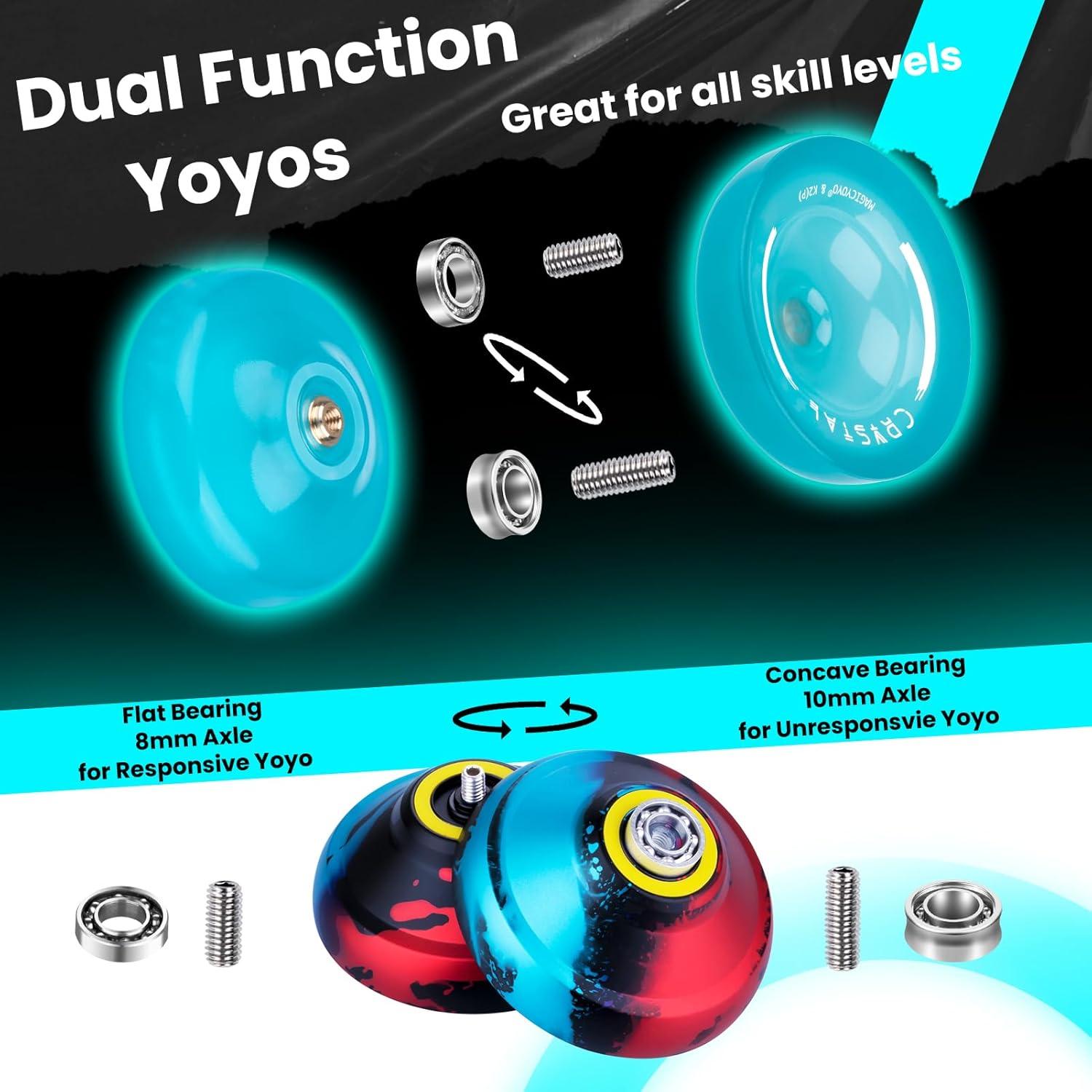 Yoyo Profesional MAGICYOYO V12 + K2 Fluorescente, 12 Cuerdas
