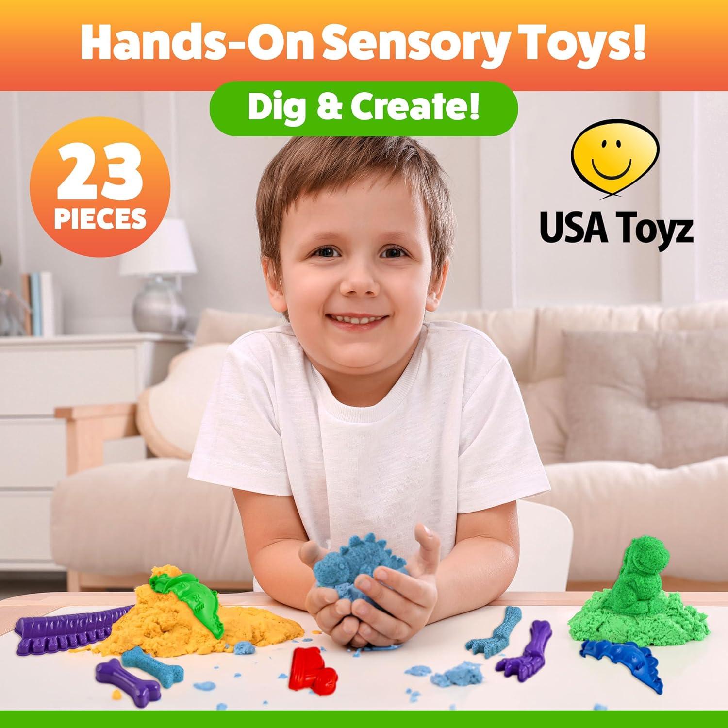 Juguetes de Arena USA Toyz 23 Piezas Dinosaurios 3D