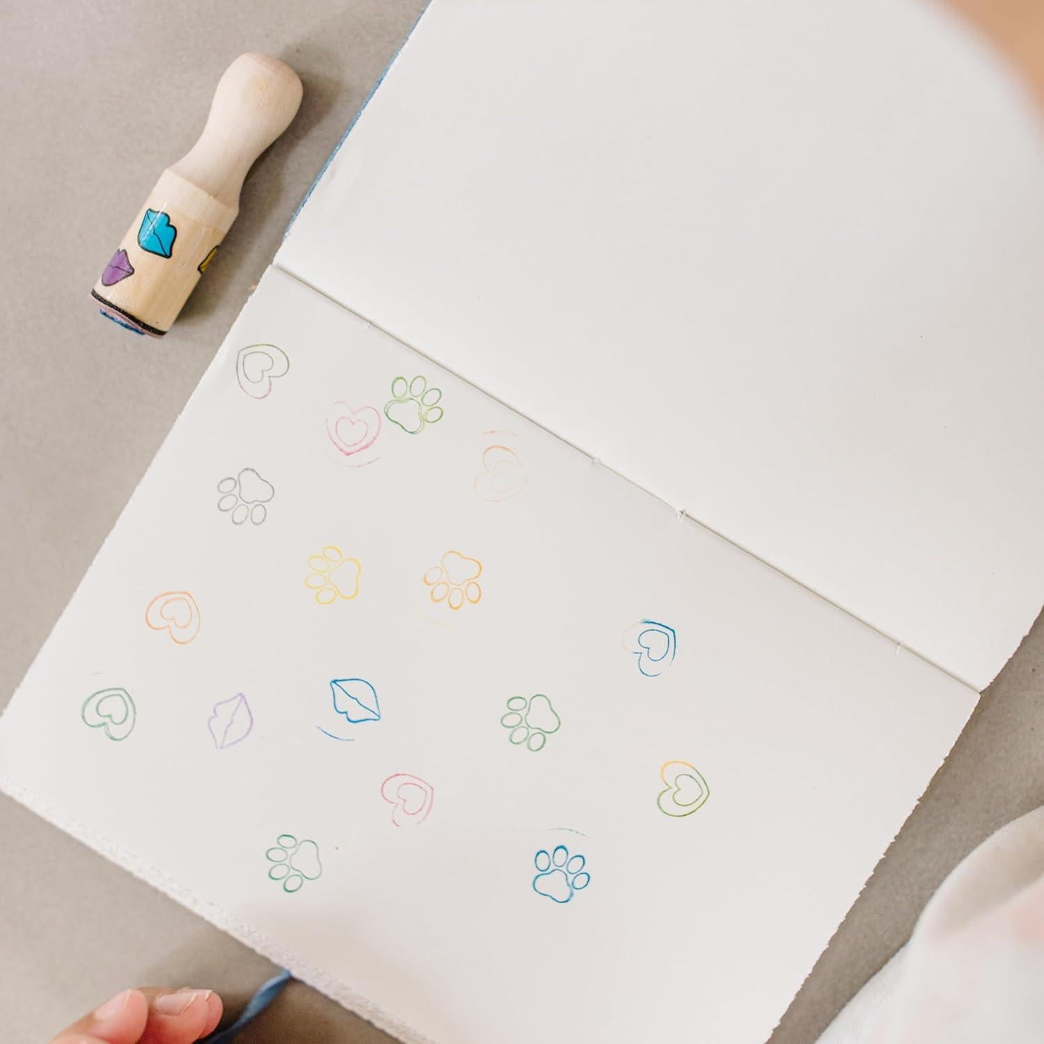 Juego de Sellos de Madera Melissa & Doug 6 Sellos y Tinta