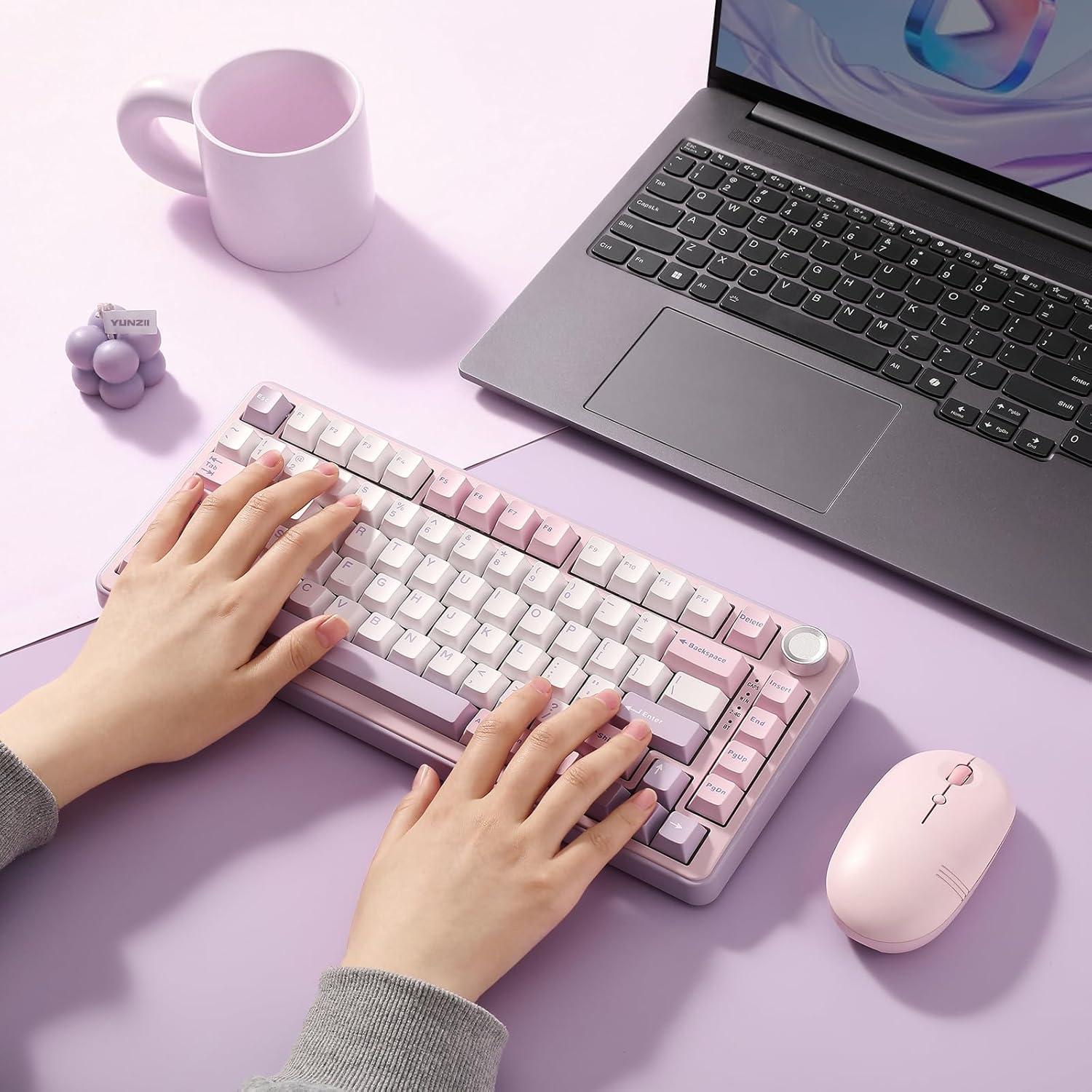 Teclado Mecánico Inalámbrico YUNZII B75 PRO 75% RGB