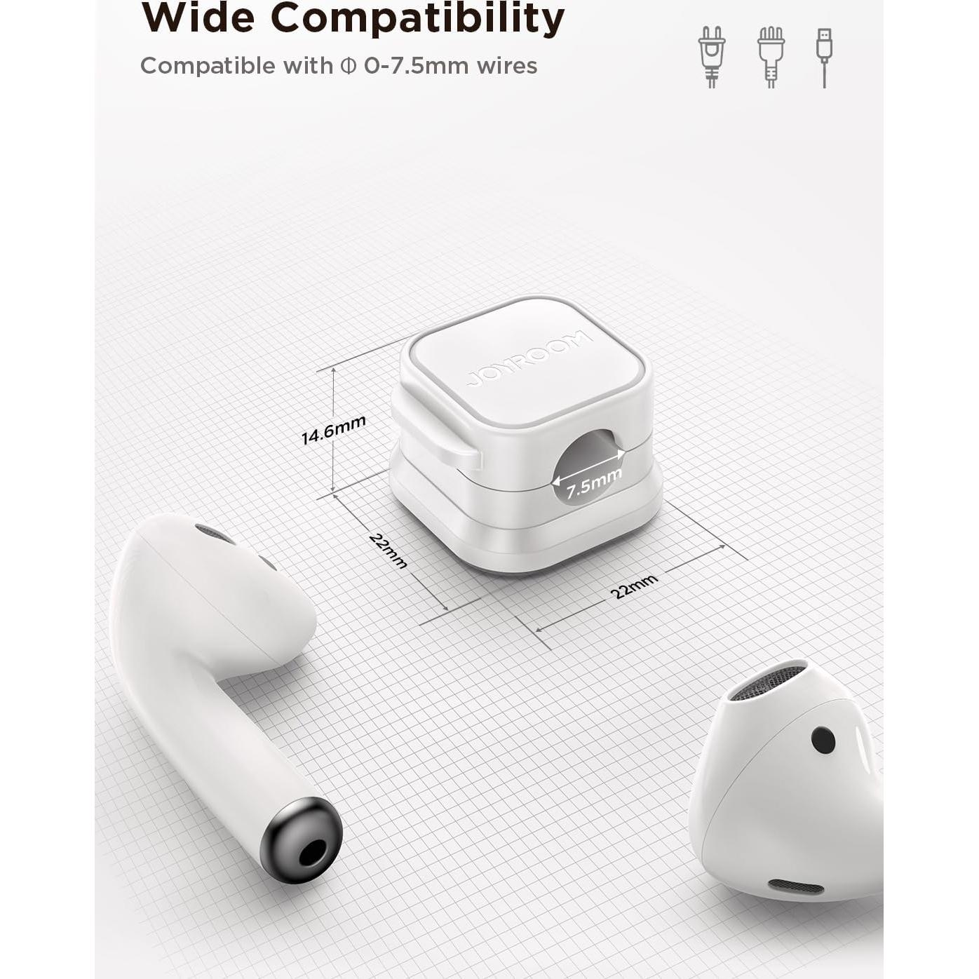 Paquete de 6 Clips Magnéticos JOYROOM para Gestión de Cables