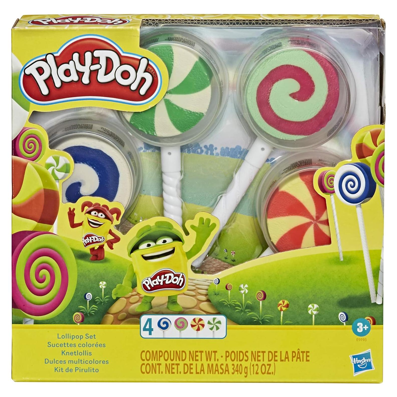 Play-Doh Lollipop Set 4 Moldes de Caramelo 340g No Tóxico