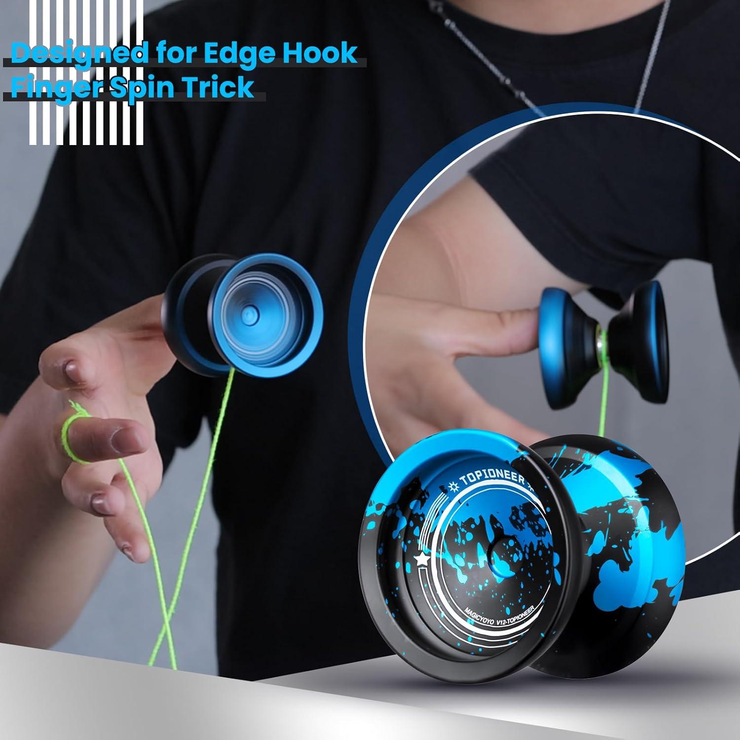 Yoyo Profesional MAGICYOYO V12 para Trucos - Negro Azul