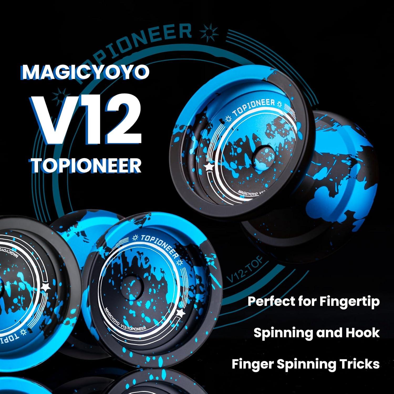 Yoyo Profesional MAGICYOYO V12 para Trucos - Negro Azul