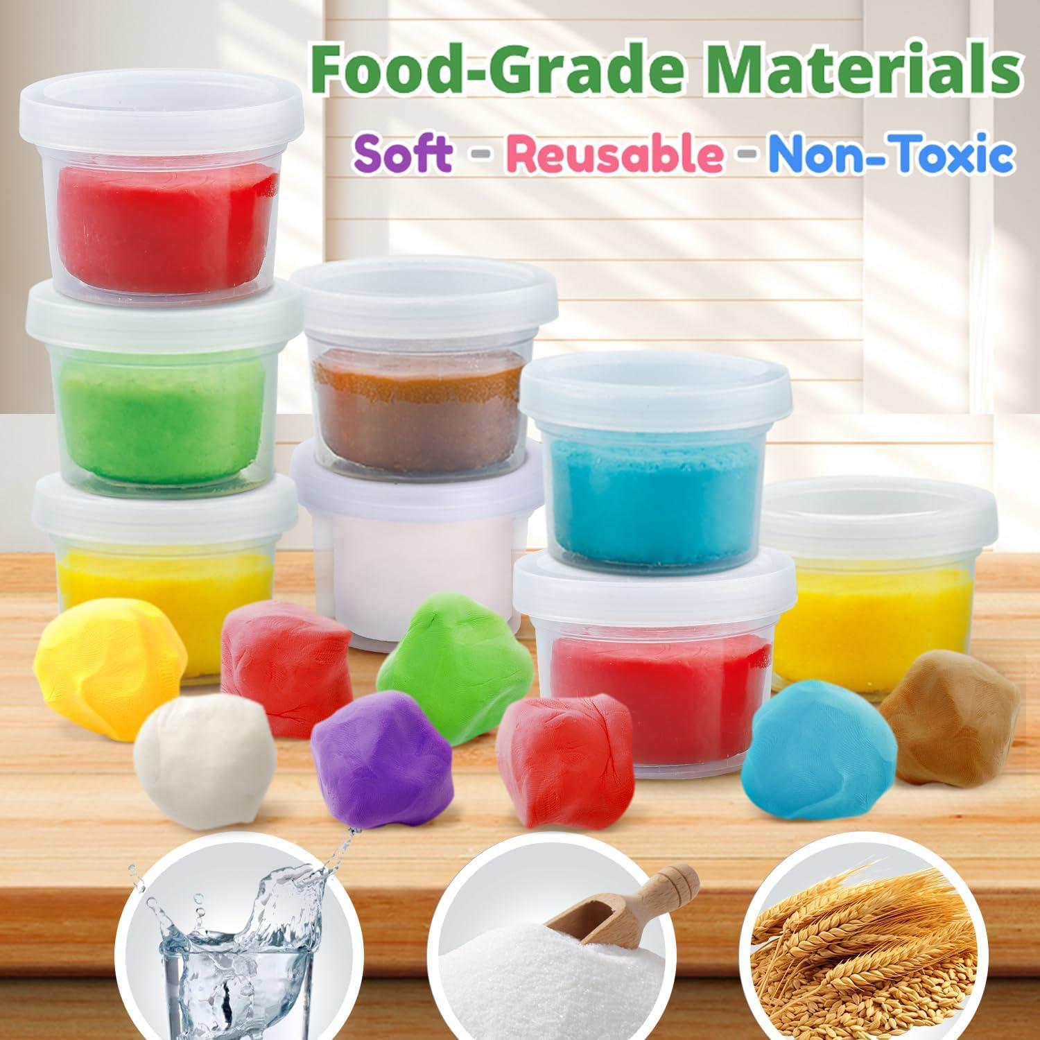 Conjunto de Masa de Color Dinosaurio QI DI SI 8 Latas y Moldes