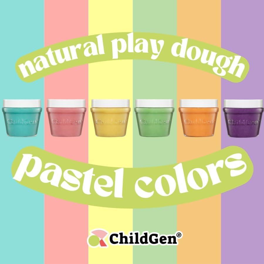Juego de Plastilina Natural ChildGen 6 Latas 125g Colores Pastel