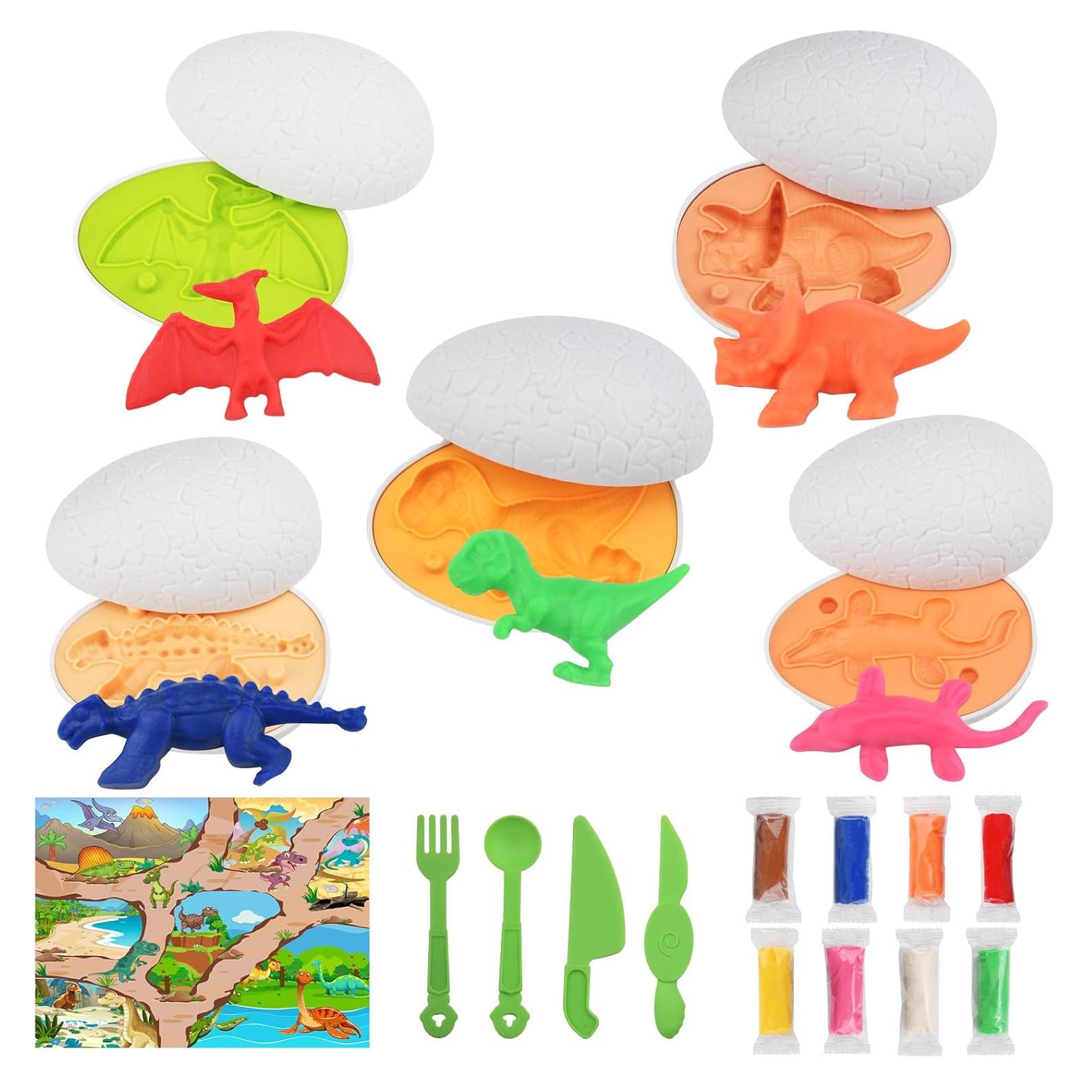 Juego de Playdough Dinosaurios Shantou 8 Colores 340g