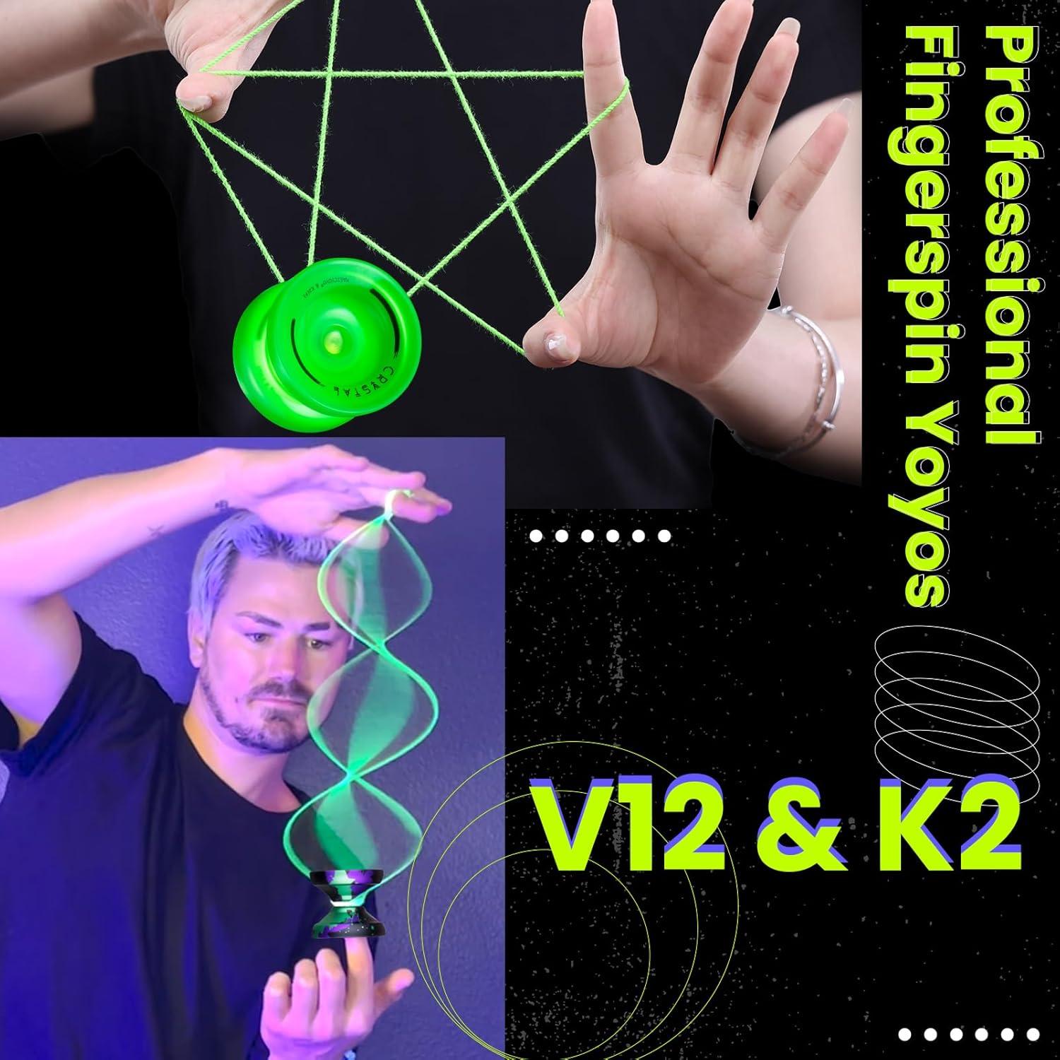 Yoyo Profesional MAGICYOYO V12 + K2 Verde Brillante