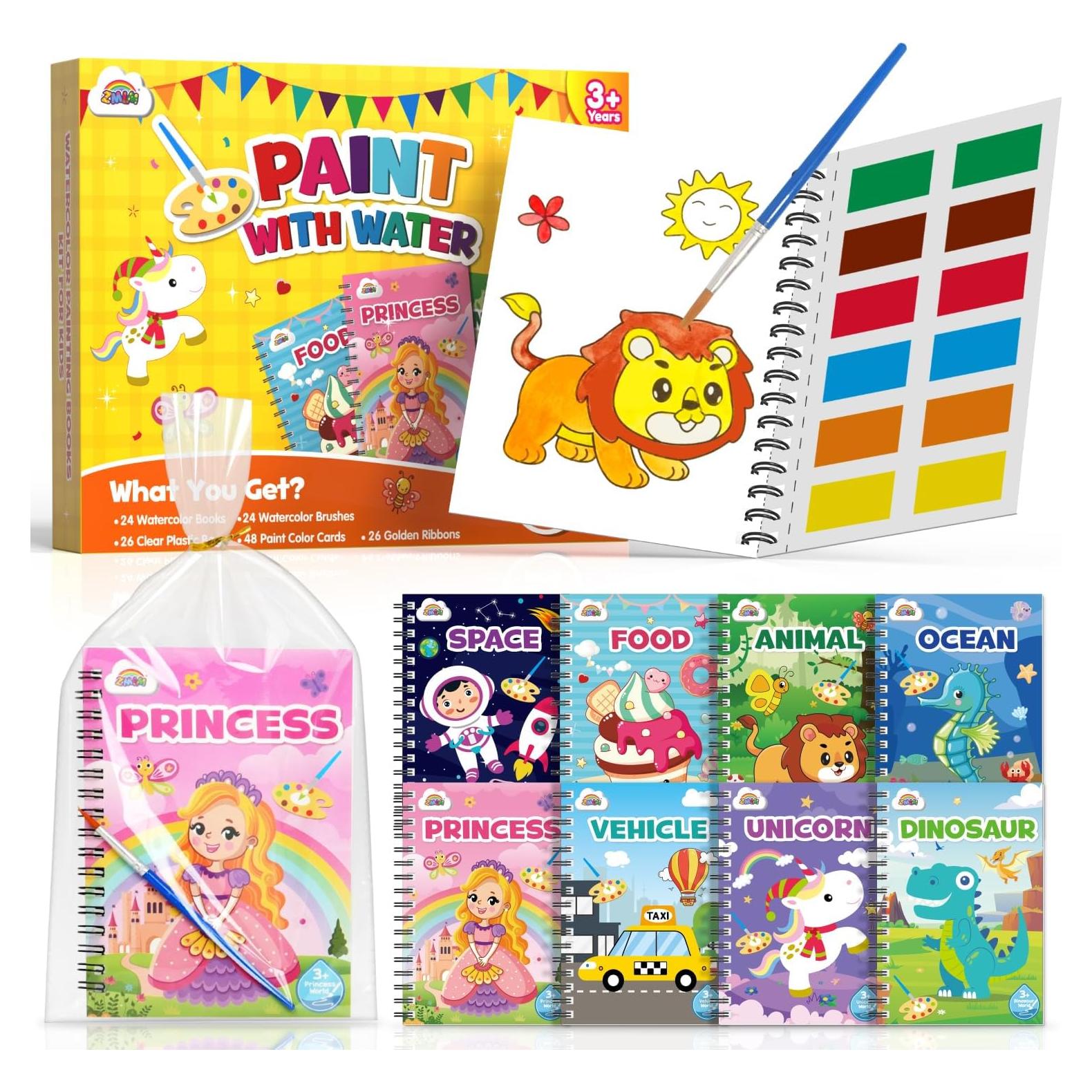 Conjunto de 24 Libros de Colorear ZMLM para Niños 4-8 Años