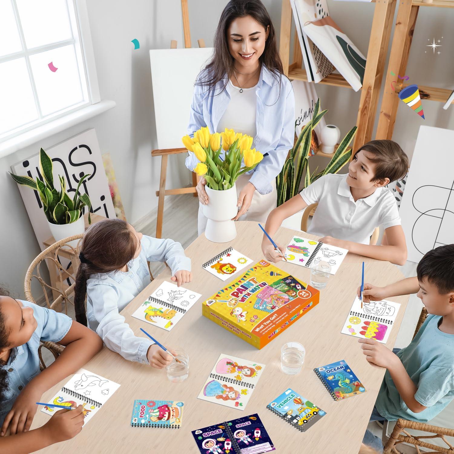 Conjunto de 24 Libros de Colorear ZMLM para Niños 4-8 Años