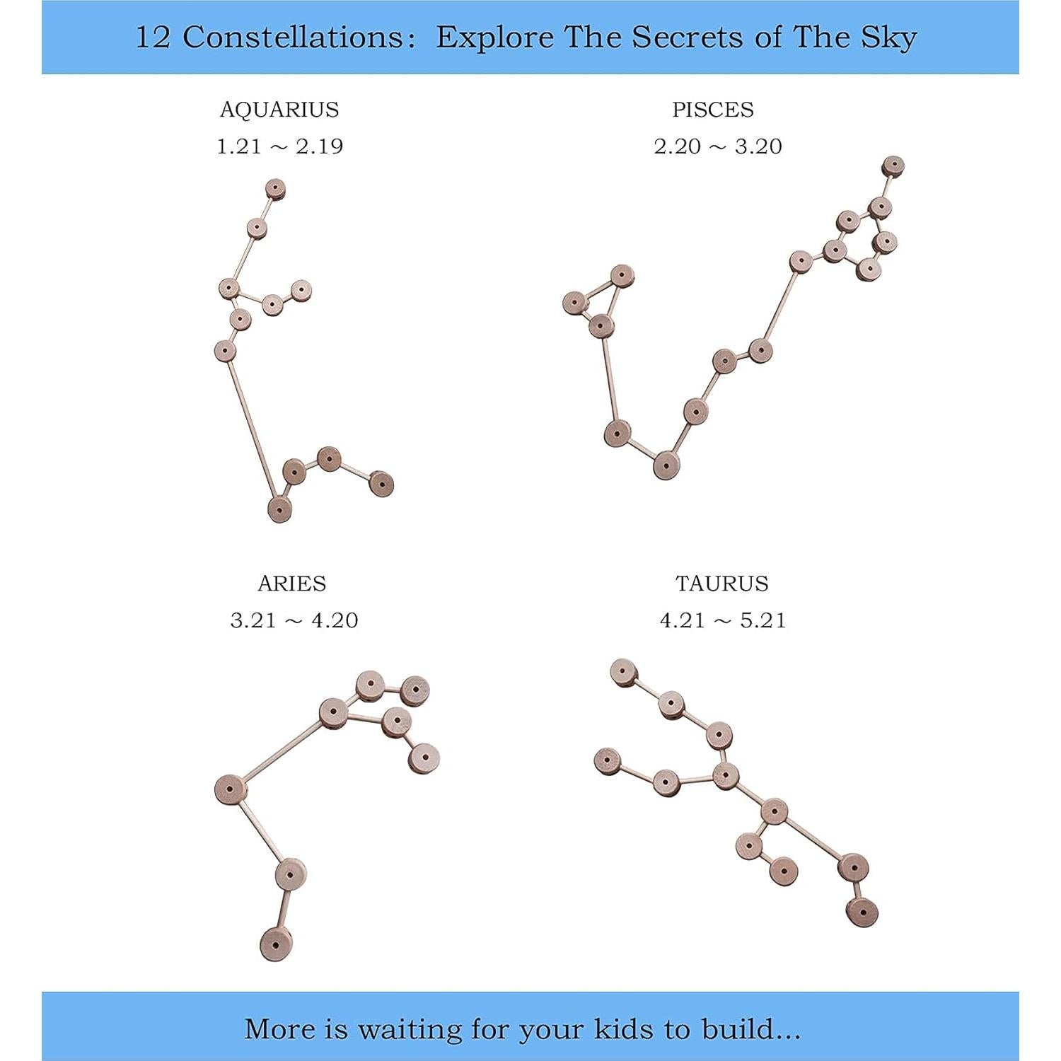 Bloques de Construcción de Madera QIJIAN 60 Pcs Juguete Educativo