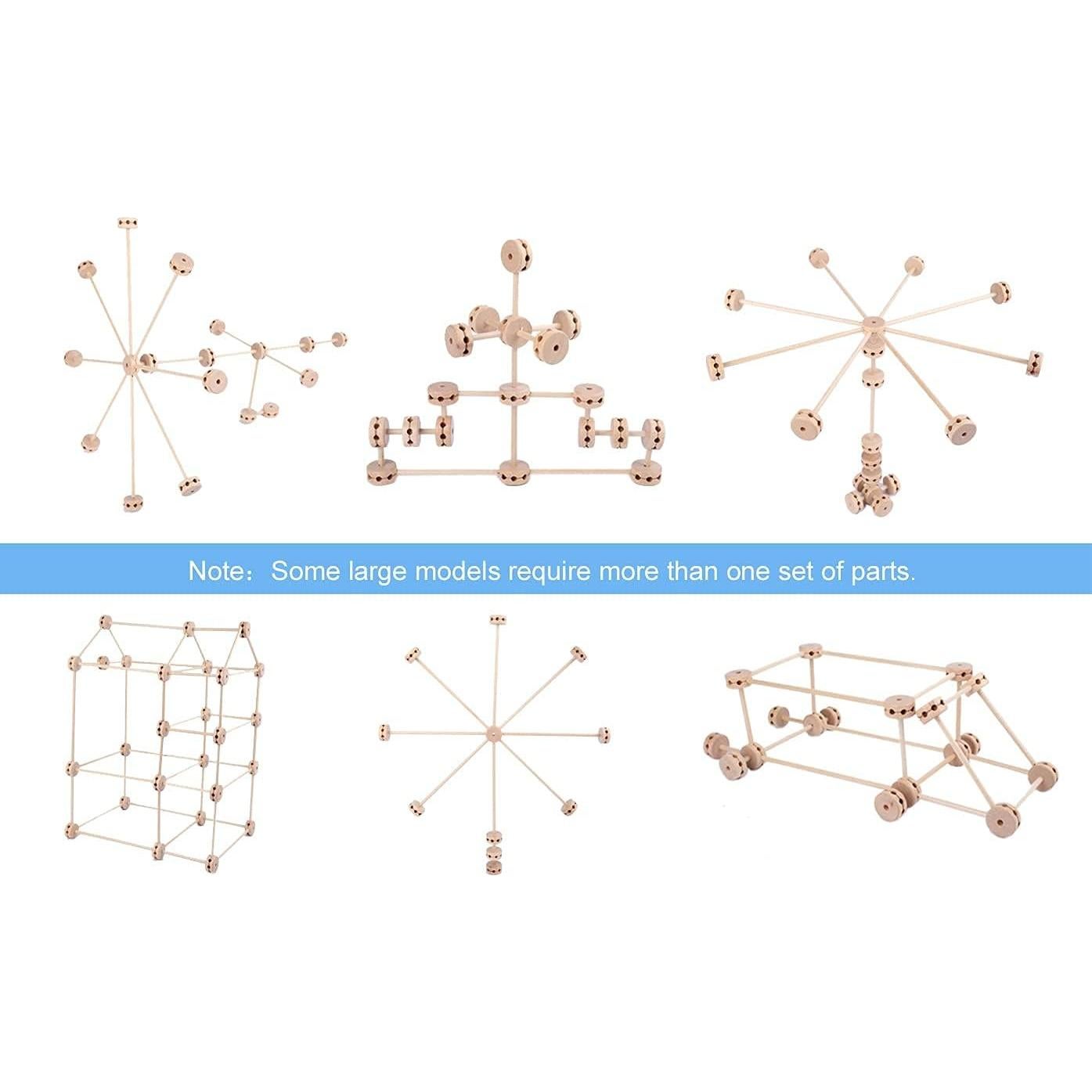 Bloques de Construcción de Madera QIJIAN 60 Pcs Juguete Educativo