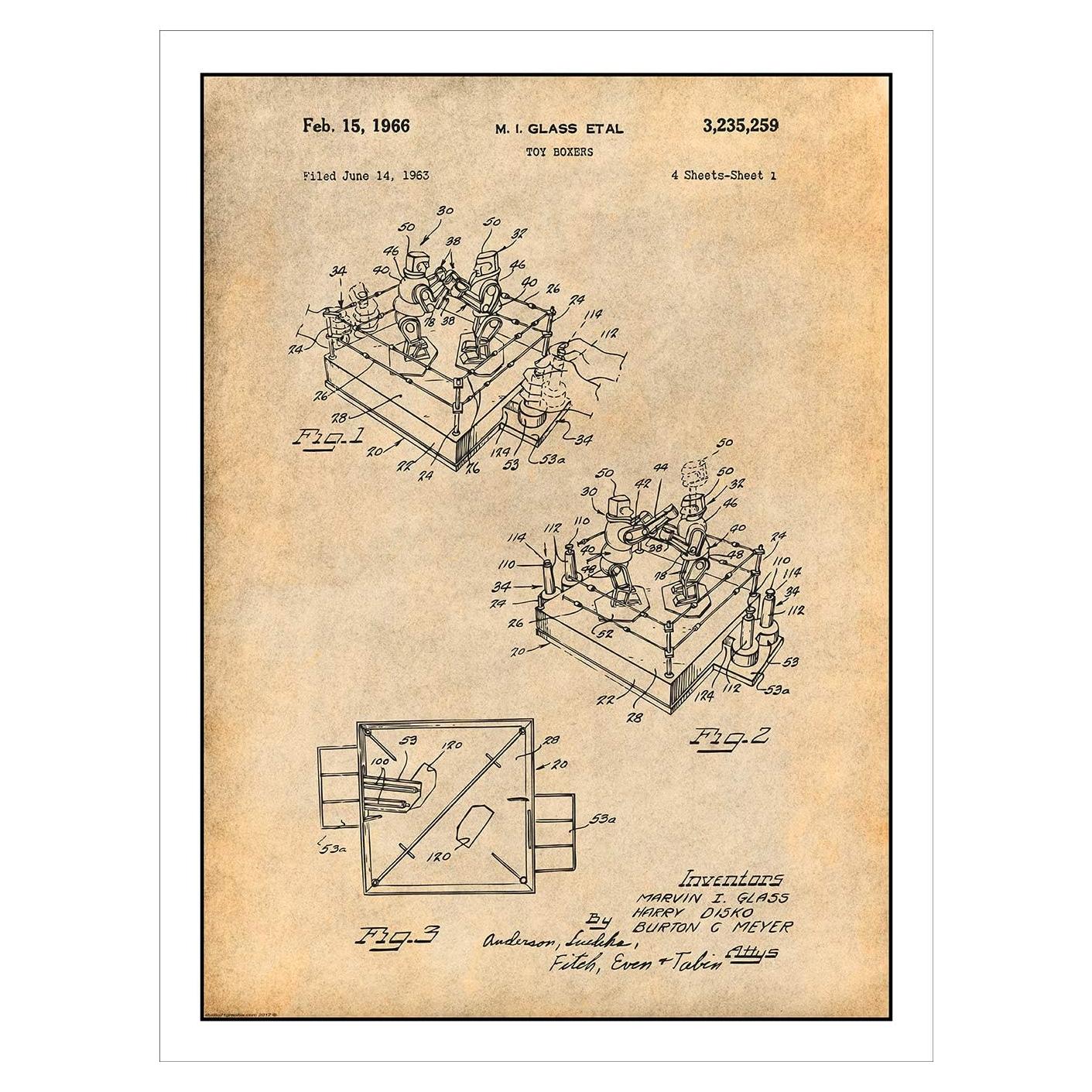 Póster de arte Rock Em Sock Em Robots 60x45 cm Studio 21