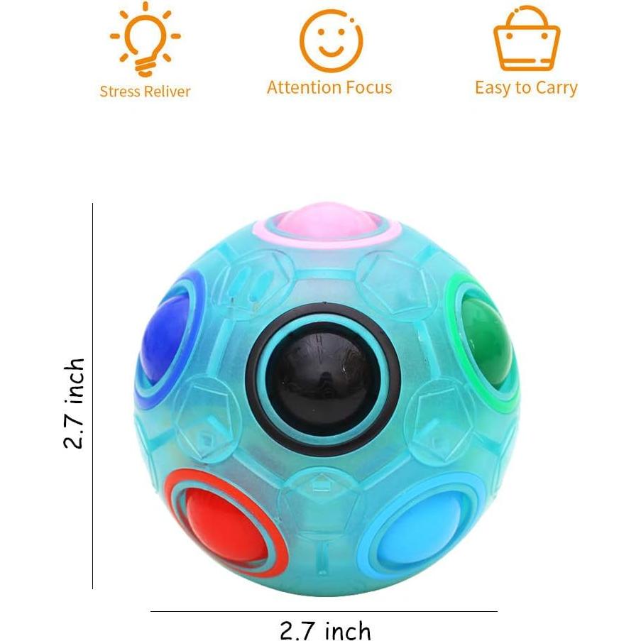 Bola Rompecabezas Arcoíris Moruska - Juguete Antiestrés 204g