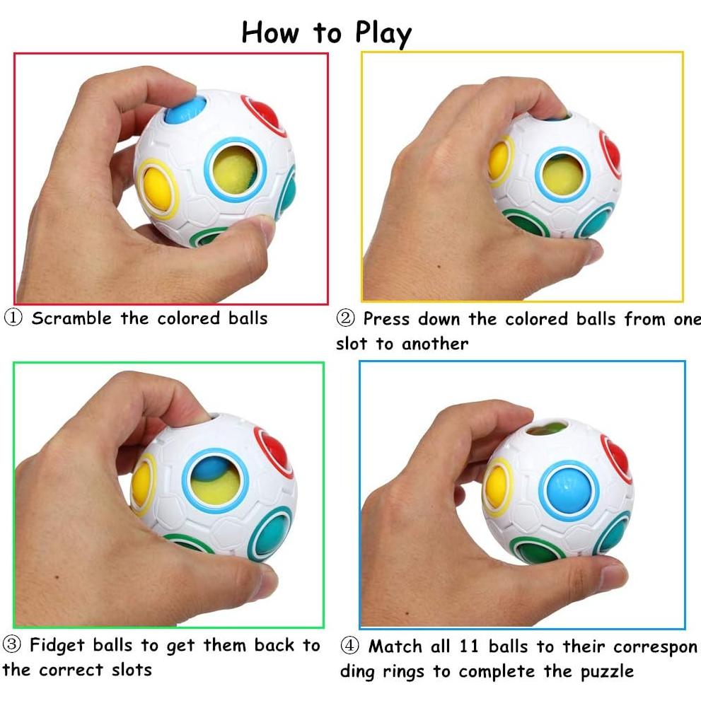 Bola Rompecabezas Arcoíris Moruska - Juguete Antiestrés 204g