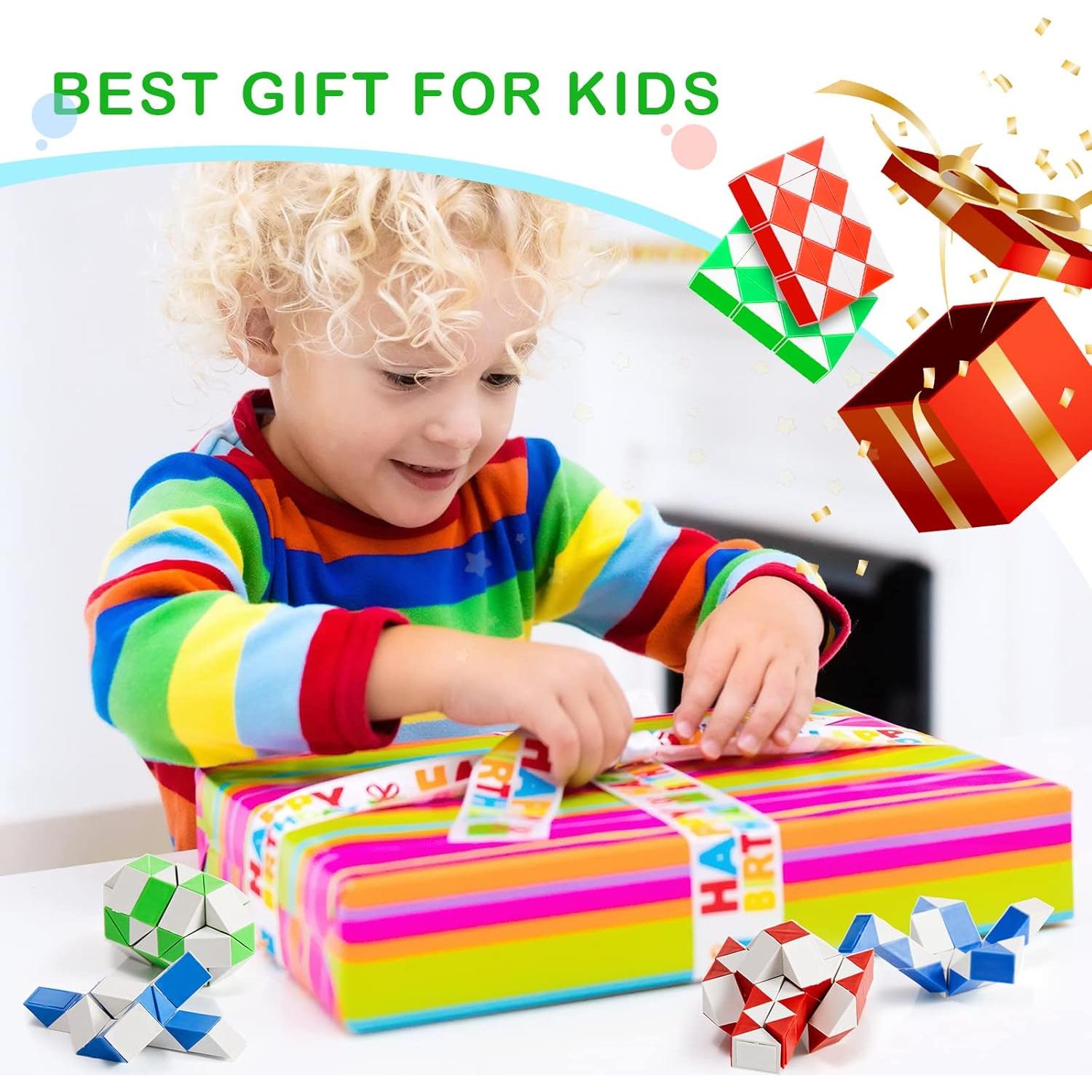 Paquete de 60 Cubos de Serpiente Antiestrés Chivao 21.5 cm