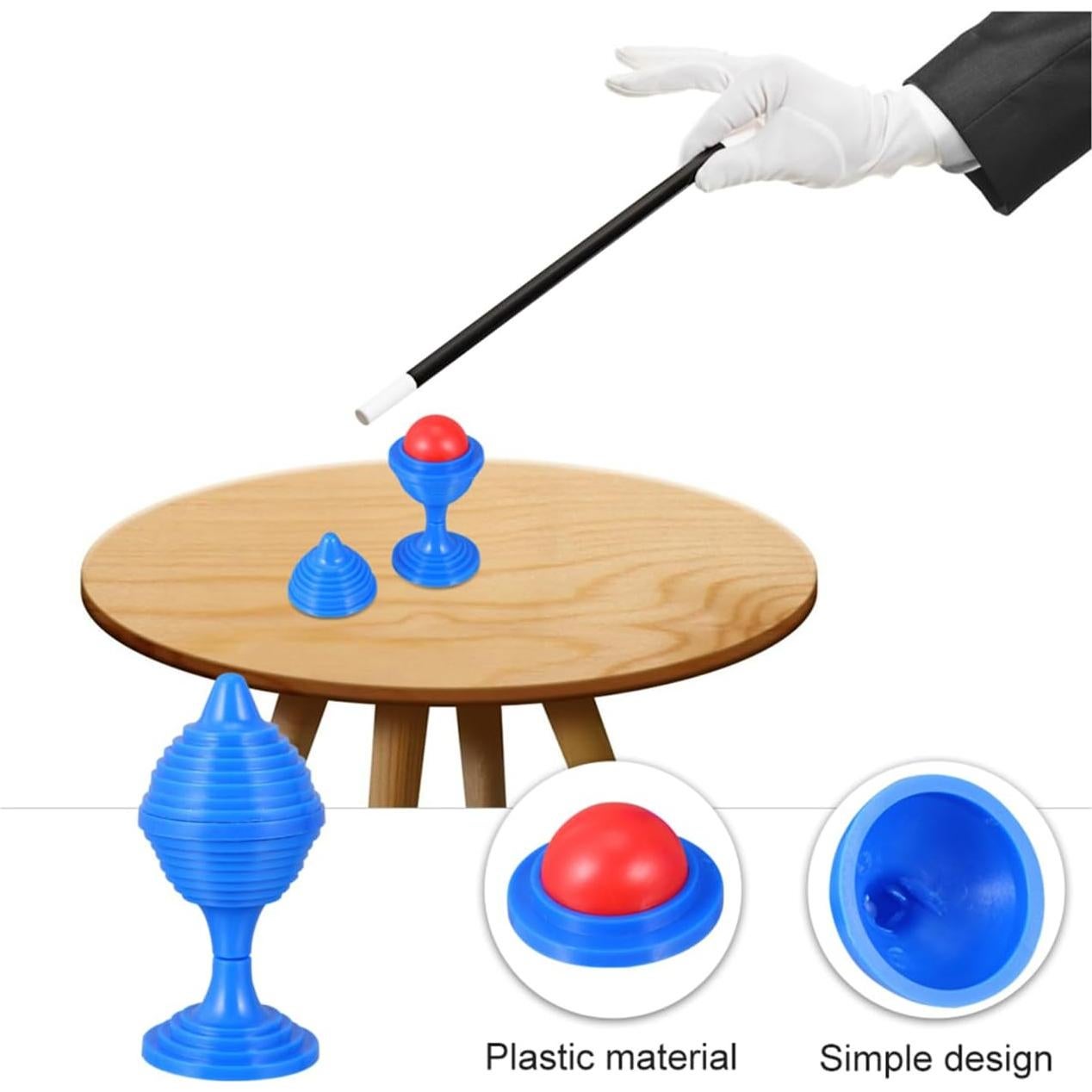 30 Accesorios de Magia Totority - Trucos de Copas y Pelotas