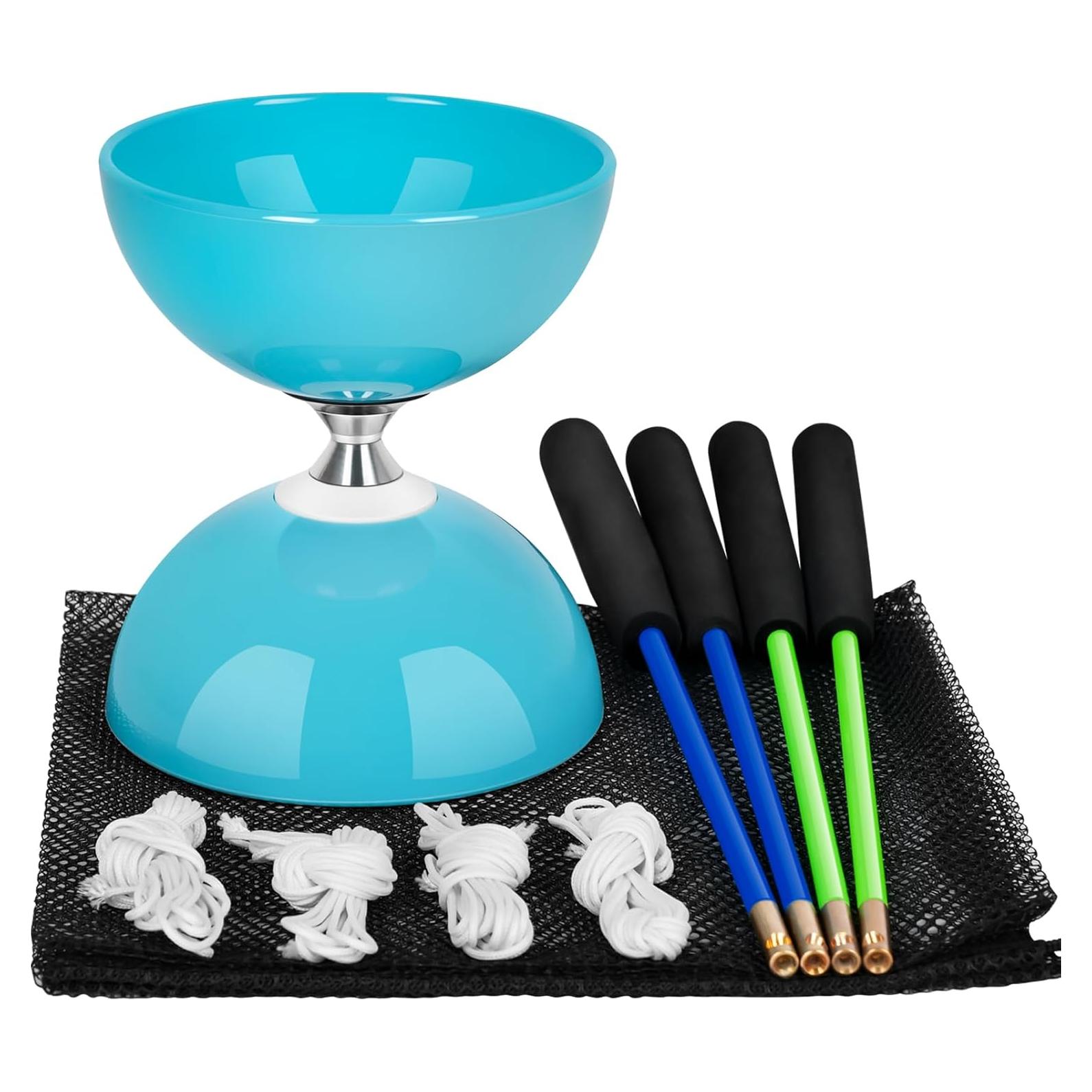 Yoyo Diabolo BODYRHYTHM Azul 12,7 cm con Palos y Cuerdas